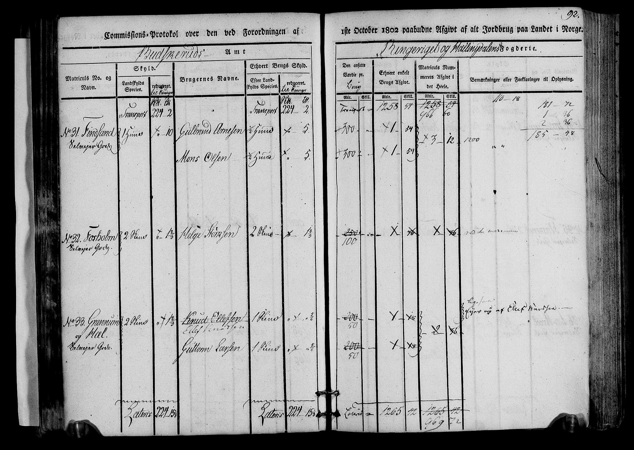 Rentekammeret inntil 1814, Realistisk ordnet avdeling, AV/RA-EA-4070/N/Ne/Nea/L0045: Ringerike og Hallingdal fogderi. Kommisjonsprotokoll for Norderhov prestegjeld, 1803, p. 95