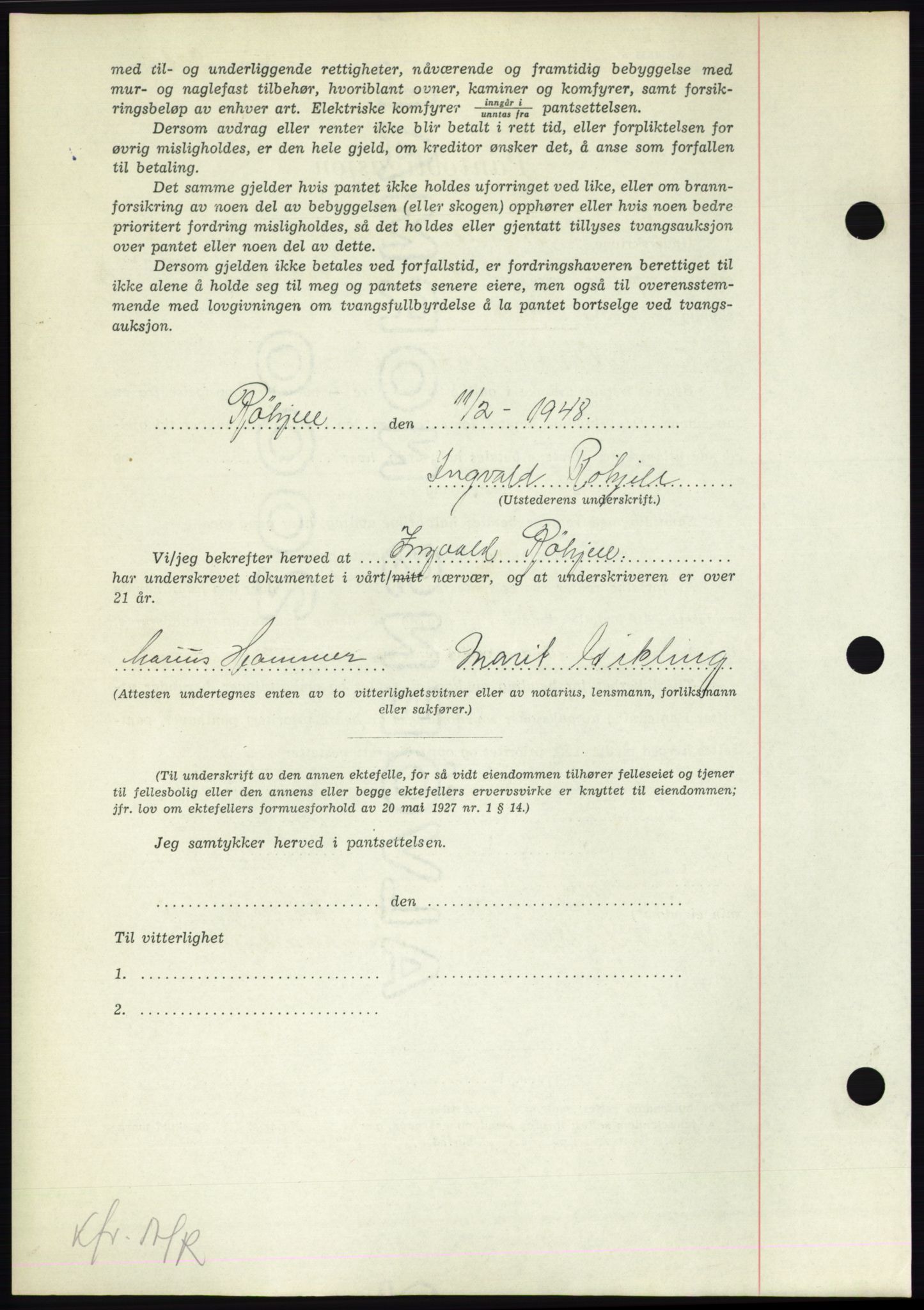 Nordmøre sorenskriveri, AV/SAT-A-4132/1/2/2Ca: Mortgage book no. B102, 1949-1949, Diary no: : 2199/1949