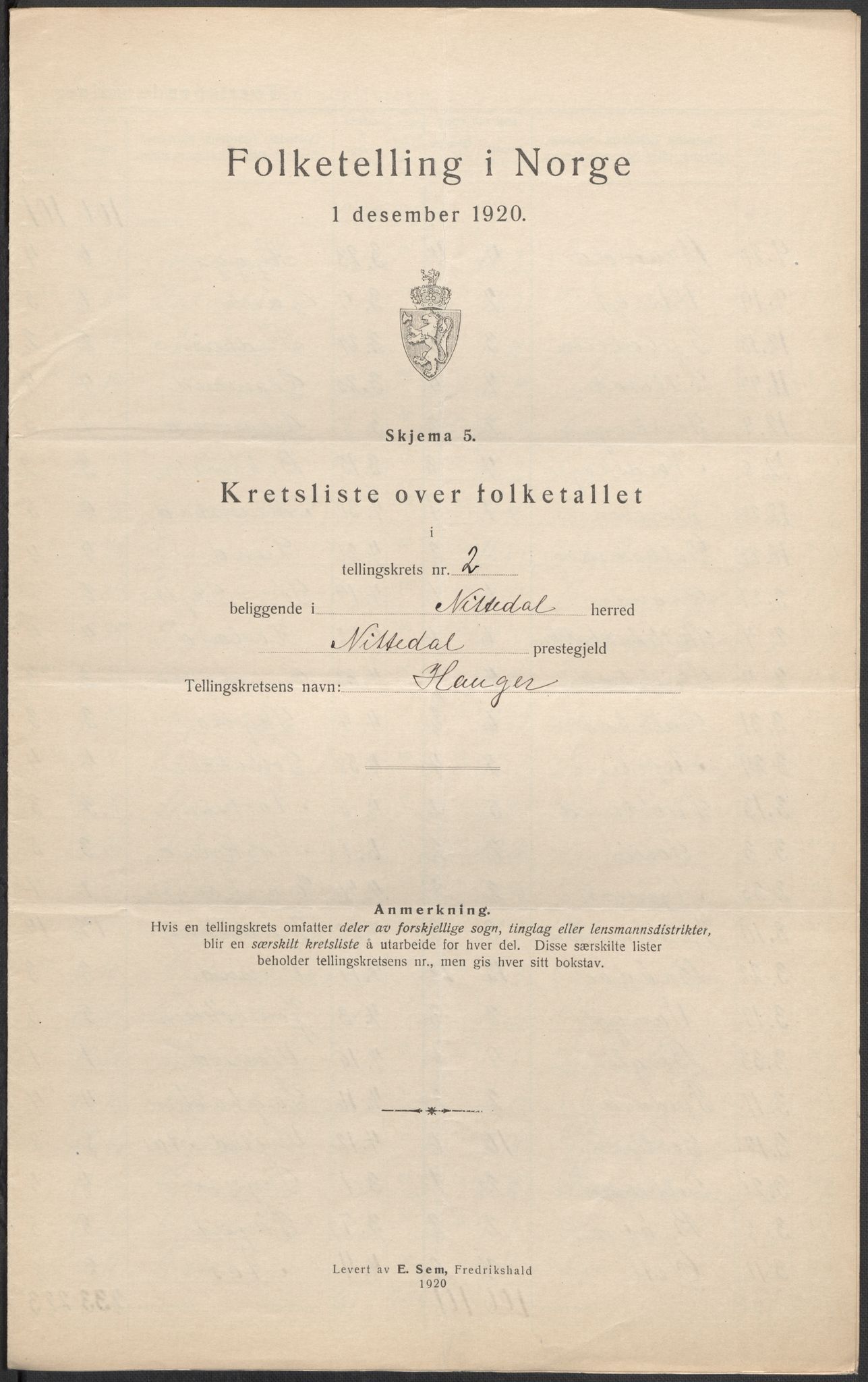 SAO, 1920 census for Nittedal, 1920, p. 8