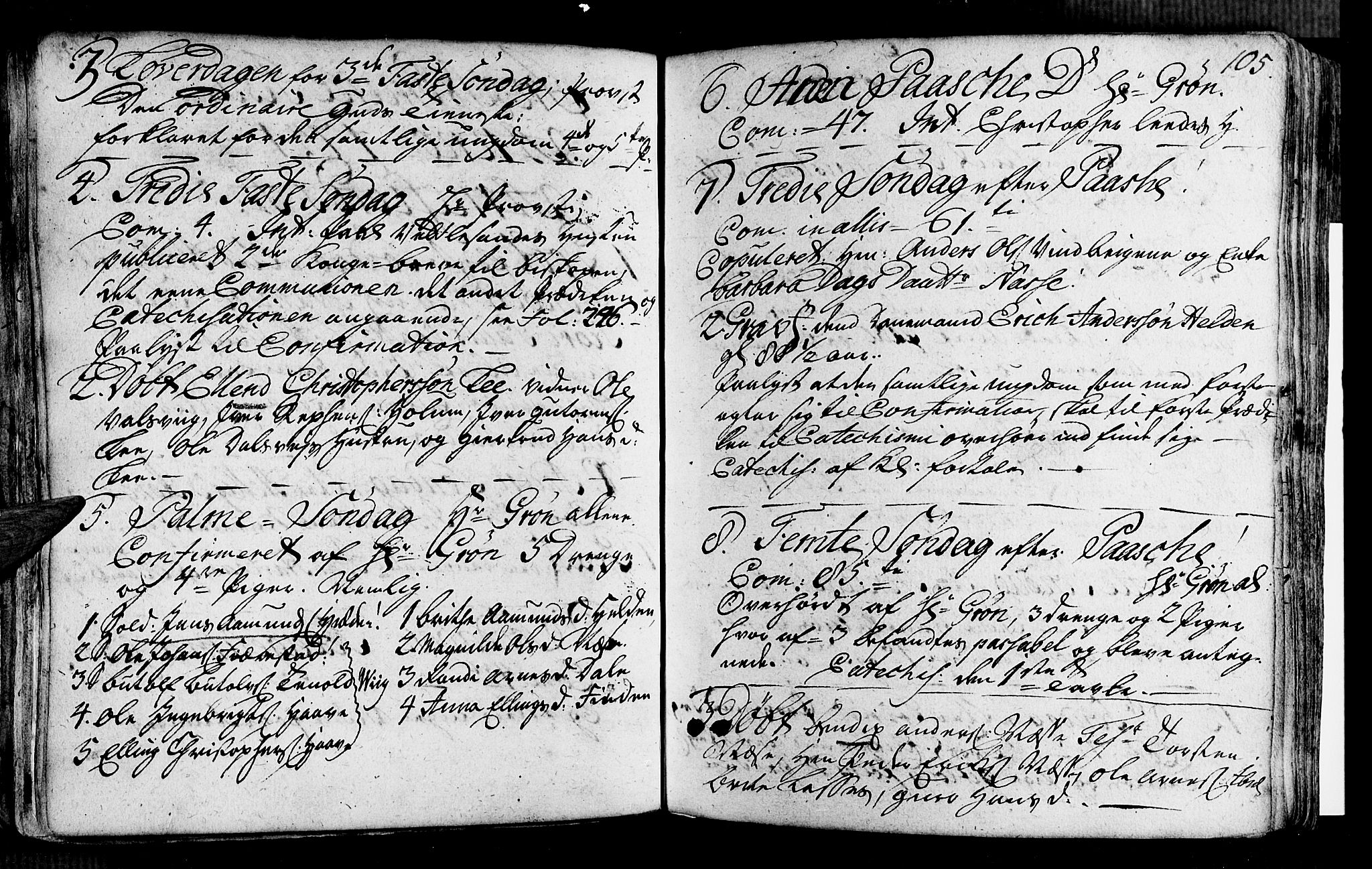 Vik sokneprestembete, AV/SAB-A-81501/H/Haa/Haaa/L0002: Parish register (official) no. A 2 / 2, 1740-1756, p. 105