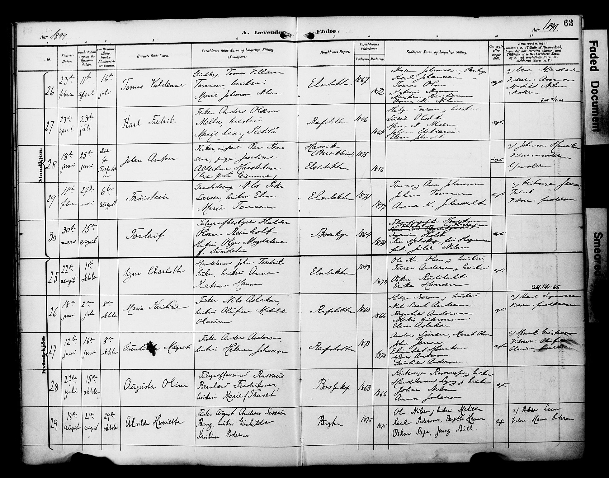 Alta sokneprestkontor, SATØ/S-1338/H/Ha/L0003.kirke: Parish register (official) no. 3, 1892-1904, p. 63