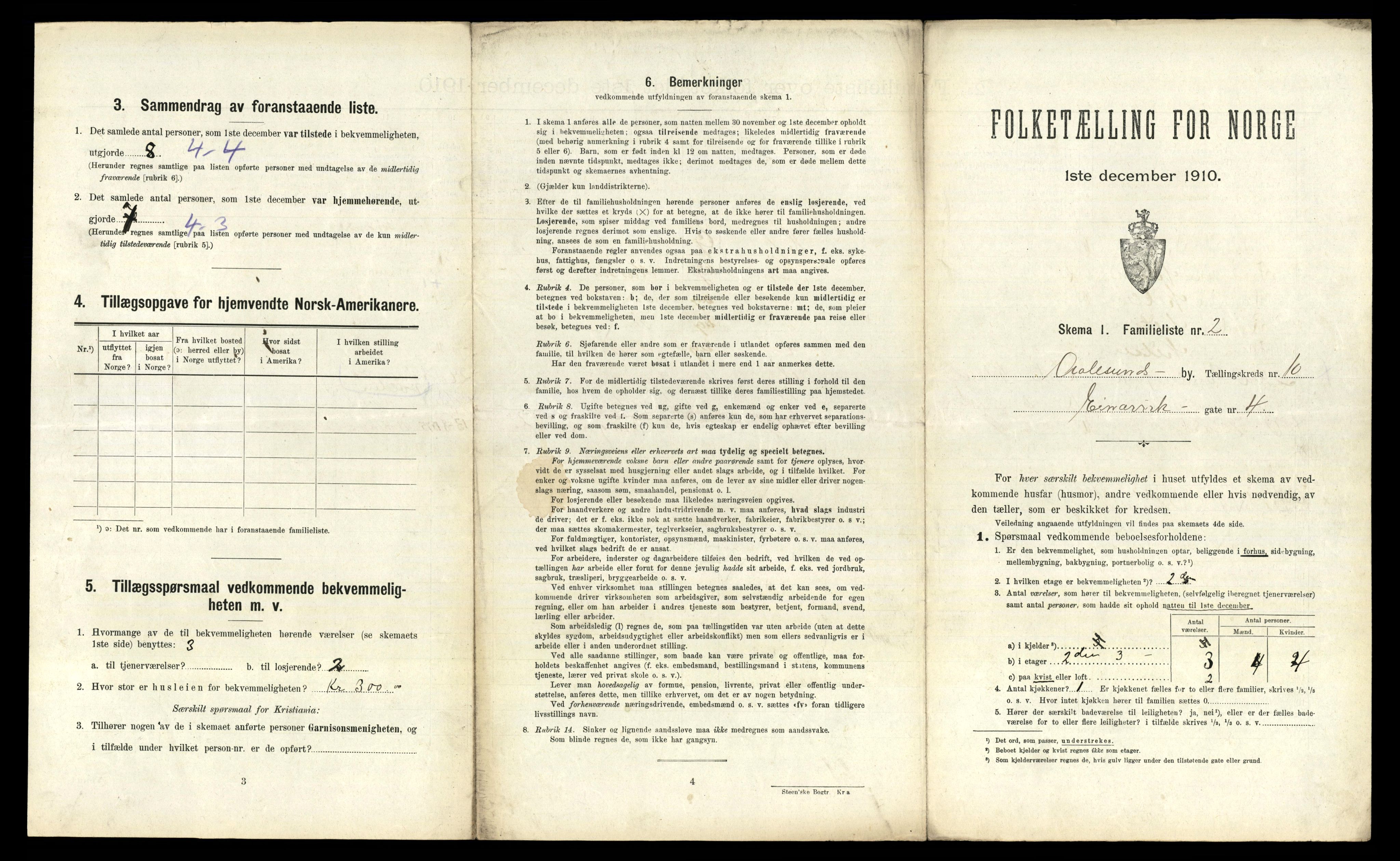 RA, 1910 census for Ålesund, 1910, p. 3717