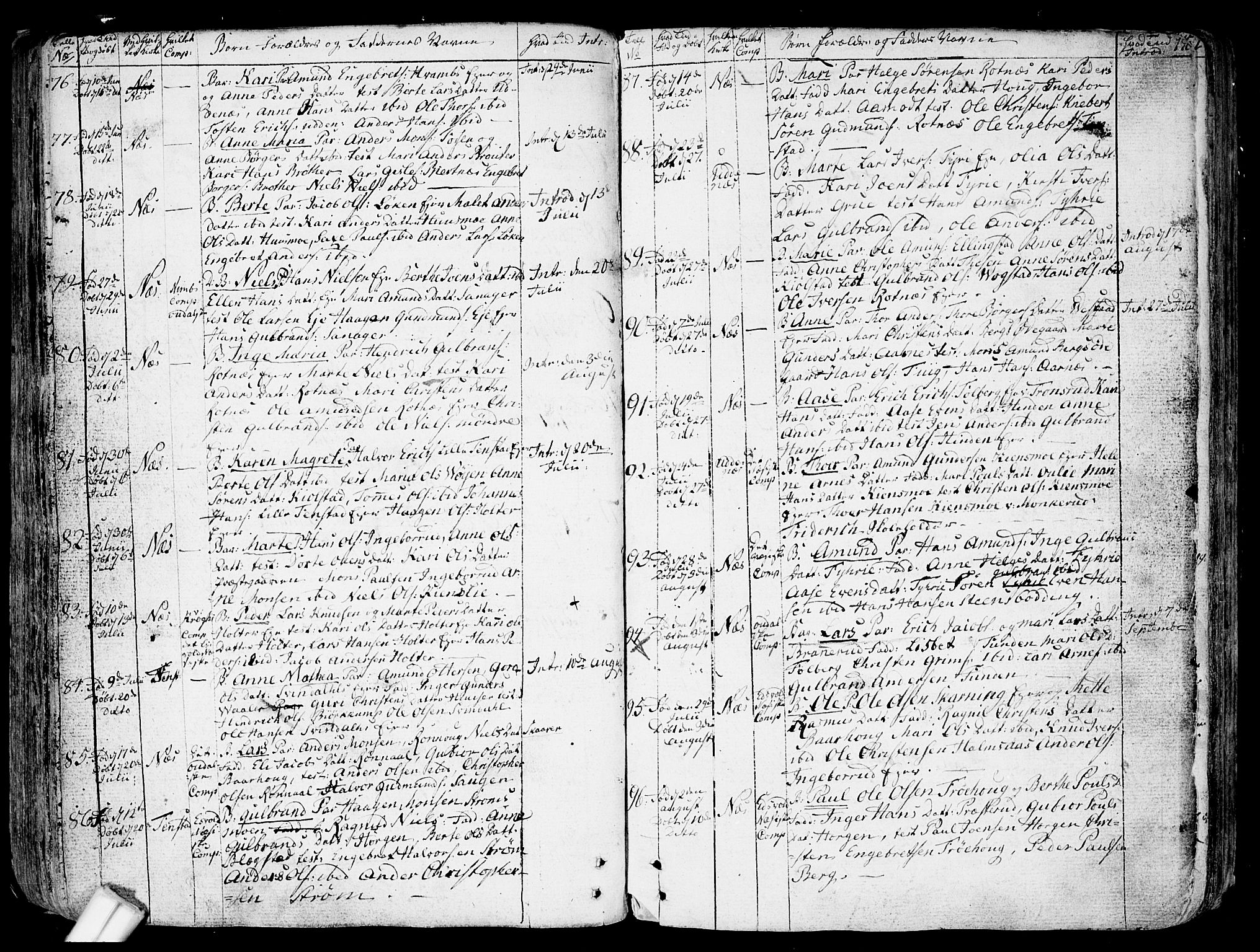 Nes prestekontor Kirkebøker, AV/SAO-A-10410/F/Fa/L0004: Parish register (official) no. I 4, 1781-1816, p. 156