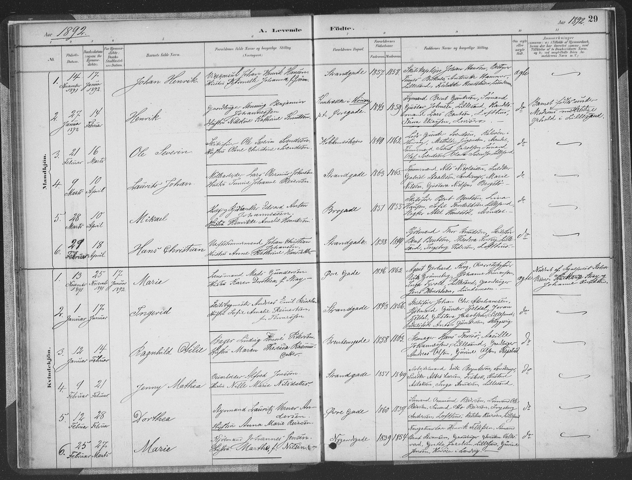 Vestre Moland sokneprestkontor, SAK/1111-0046/F/Fa/Faa/L0001: Parish register (official) no. A 1, 1884-1899, p. 30