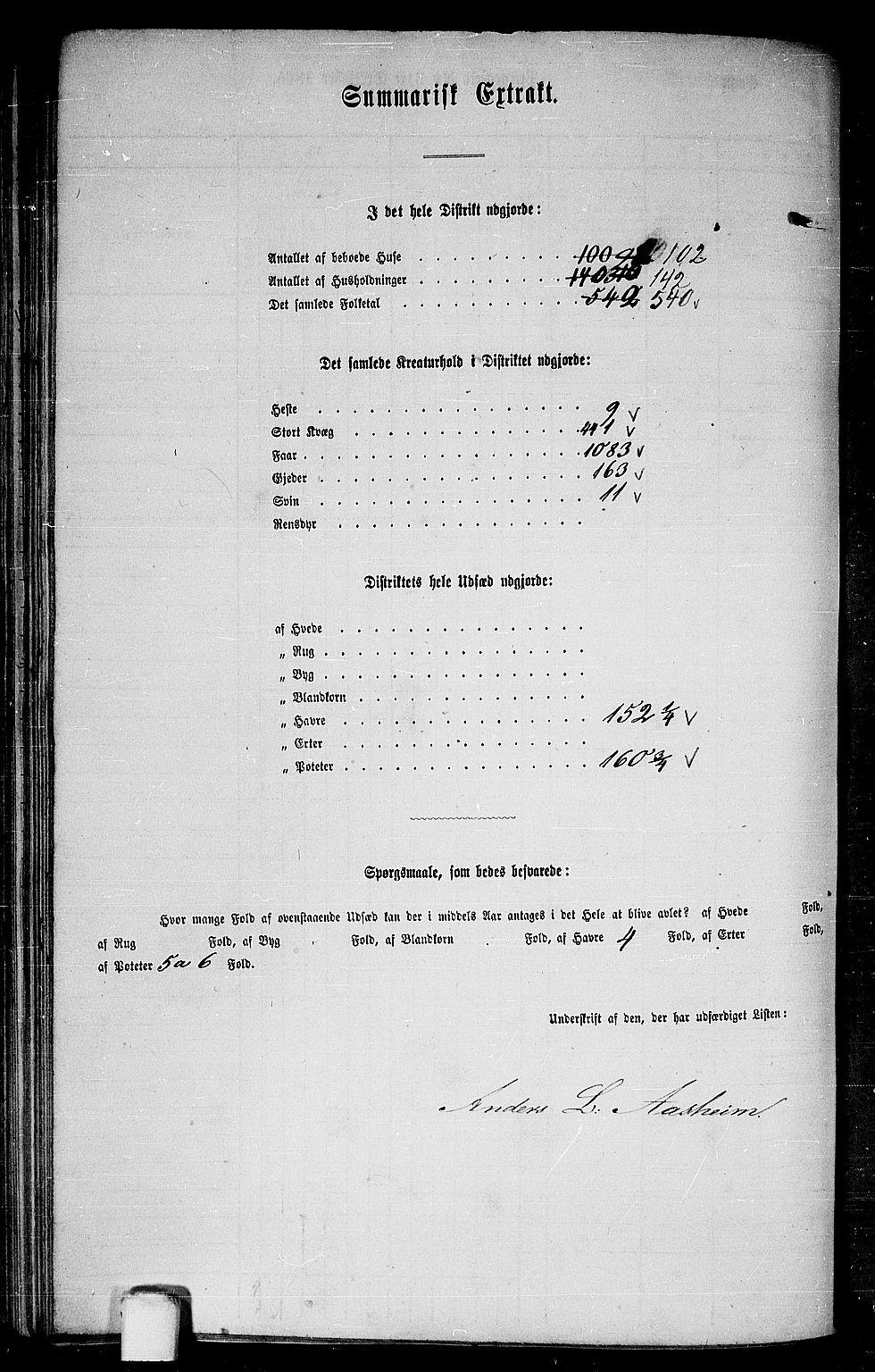 RA, 1865 census for Haus, 1865, p. 189