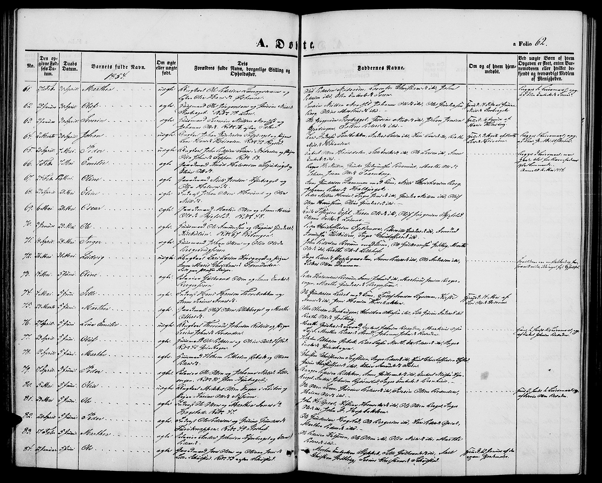 Elverum prestekontor, AV/SAH-PREST-044/H/Ha/Hab/L0002: Parish register (copy) no. 2, 1845-1855, p. 62