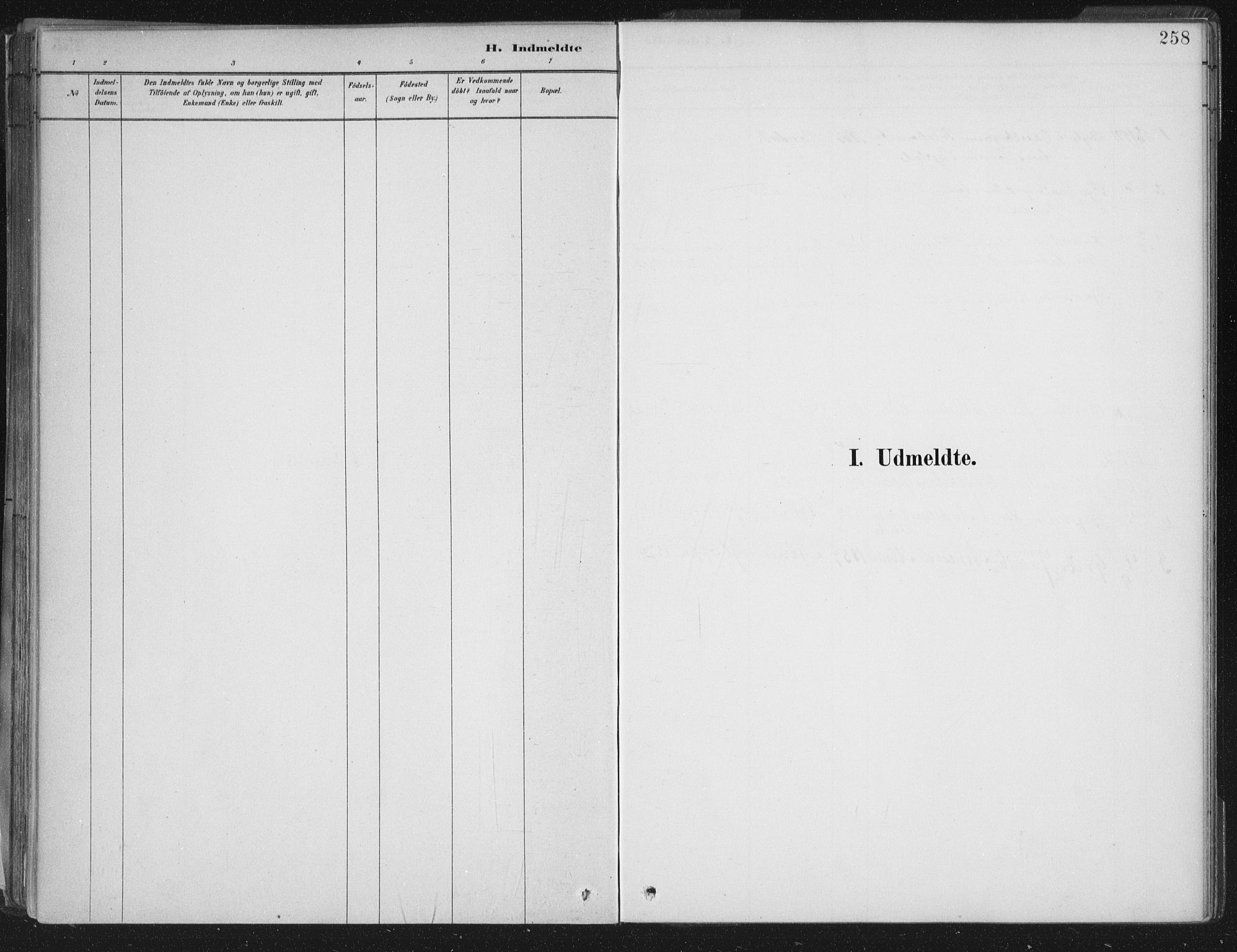 Gloppen sokneprestembete, SAB/A-80101/H/Haa/Haab/L0001: Parish register (official) no. B  1, 1885-1905, p. 258