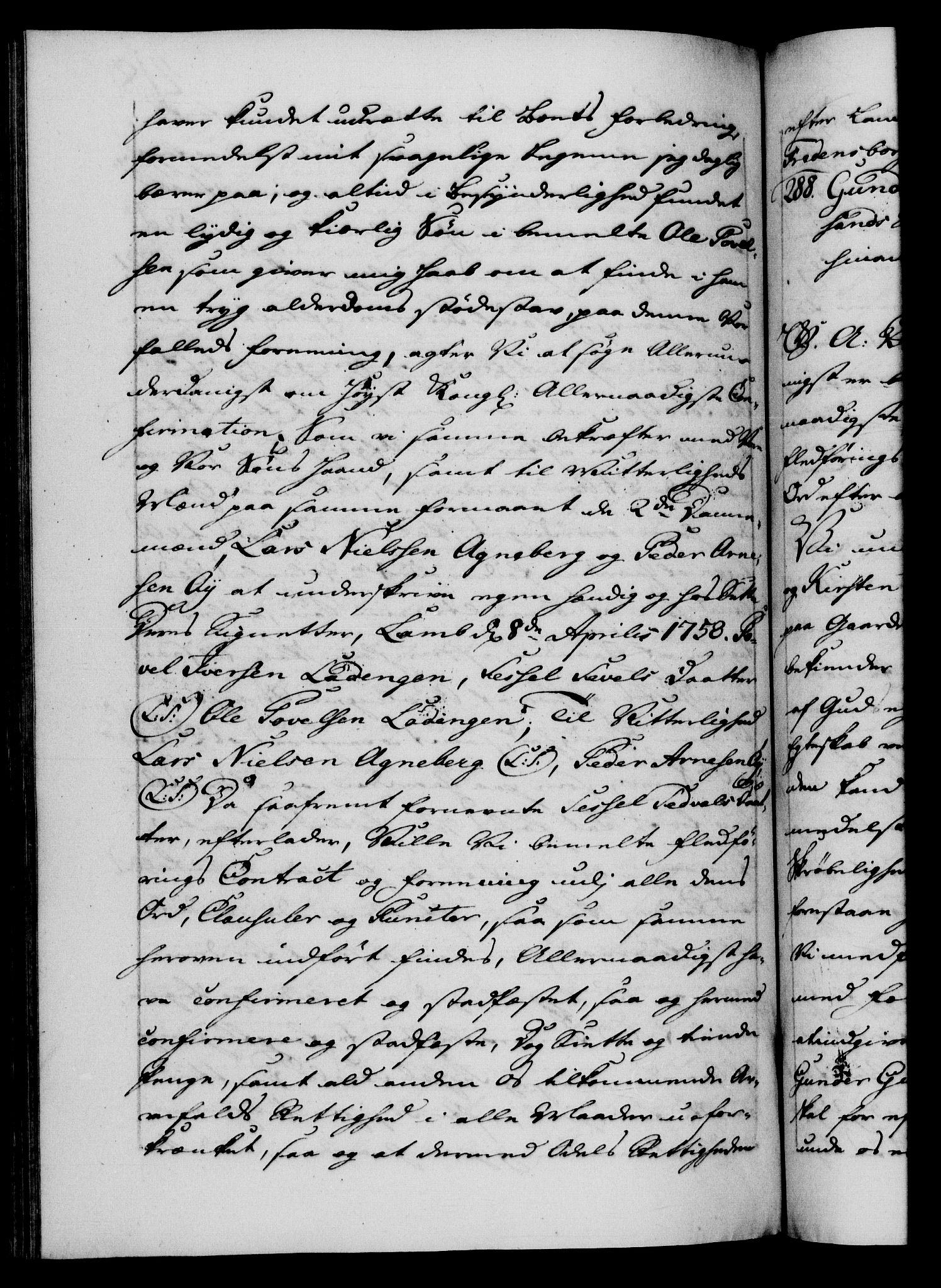 Danske Kanselli 1572-1799, RA/EA-3023/F/Fc/Fca/Fcaa/L0040: Norske registre, 1757-1759, p. 418b