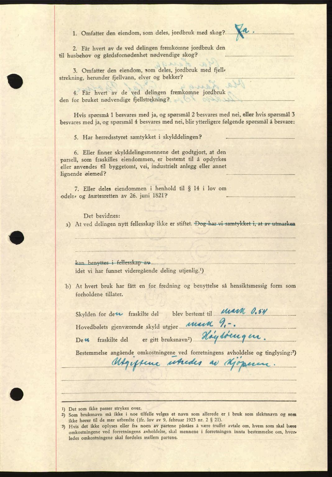 Nordmøre sorenskriveri, AV/SAT-A-4132/1/2/2Ca: Mortgage book no. A87, 1939-1940, Diary no: : 3258/1939