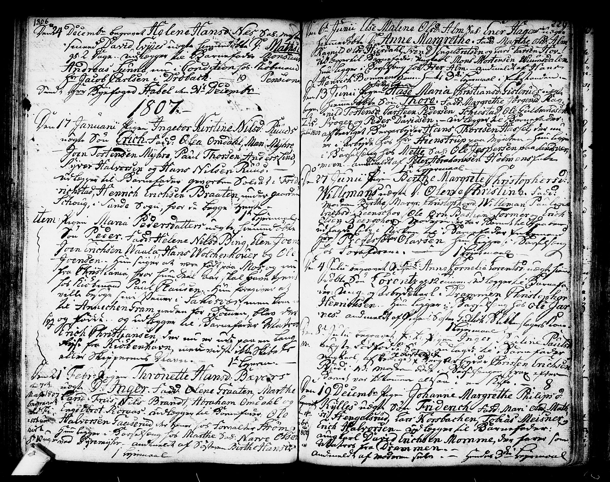 Kongsberg kirkebøker, AV/SAKO-A-22/F/Fa/L0007: Parish register (official) no. I 7, 1795-1816, p. 226