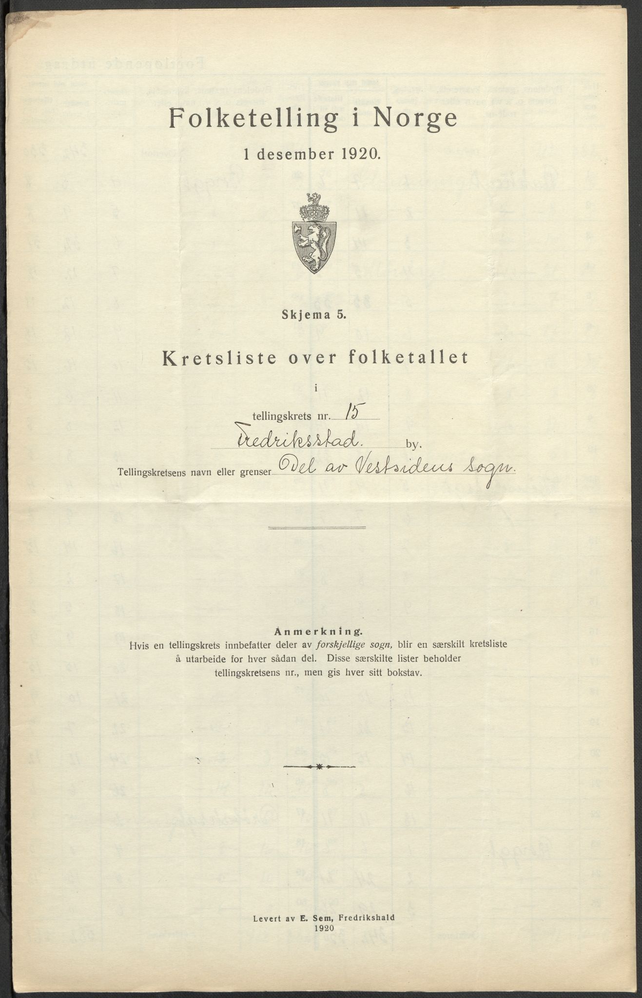 SAO, 1920 census for Fredrikstad, 1920, p. 47