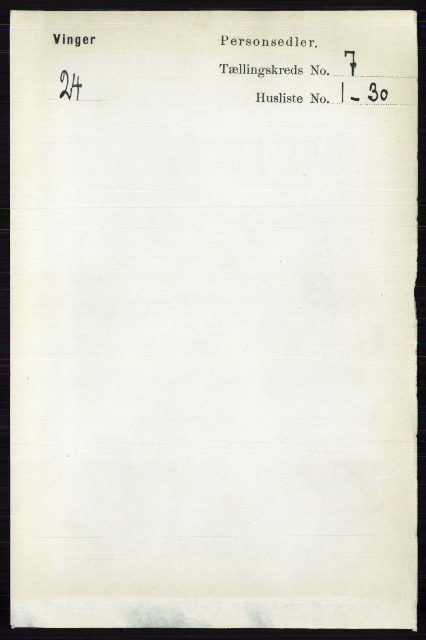 RA, 1891 census for 0421 Vinger, 1891, p. 3231