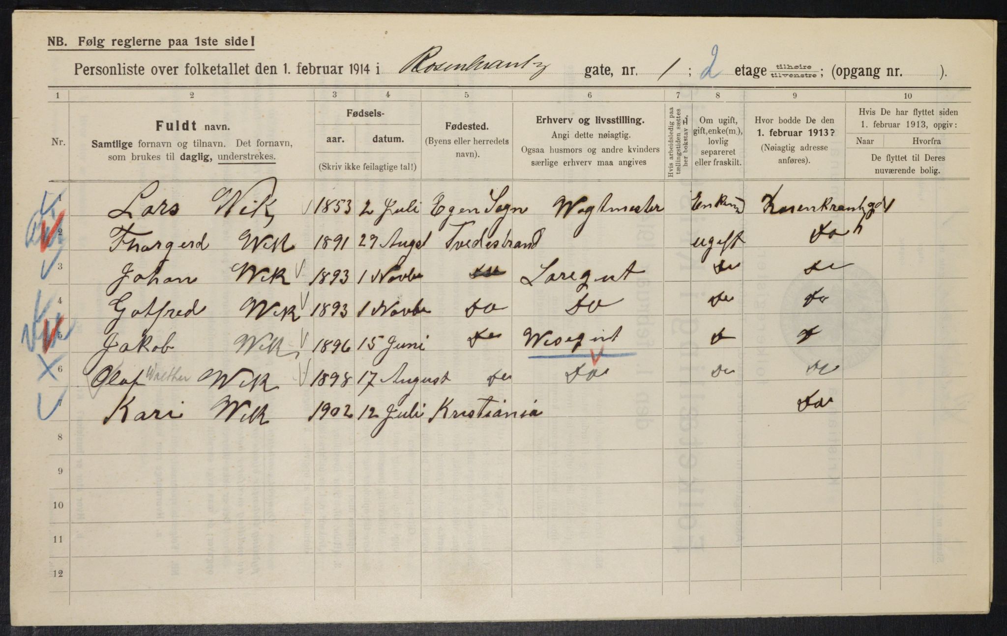 OBA, Municipal Census 1914 for Kristiania, 1914, p. 83683