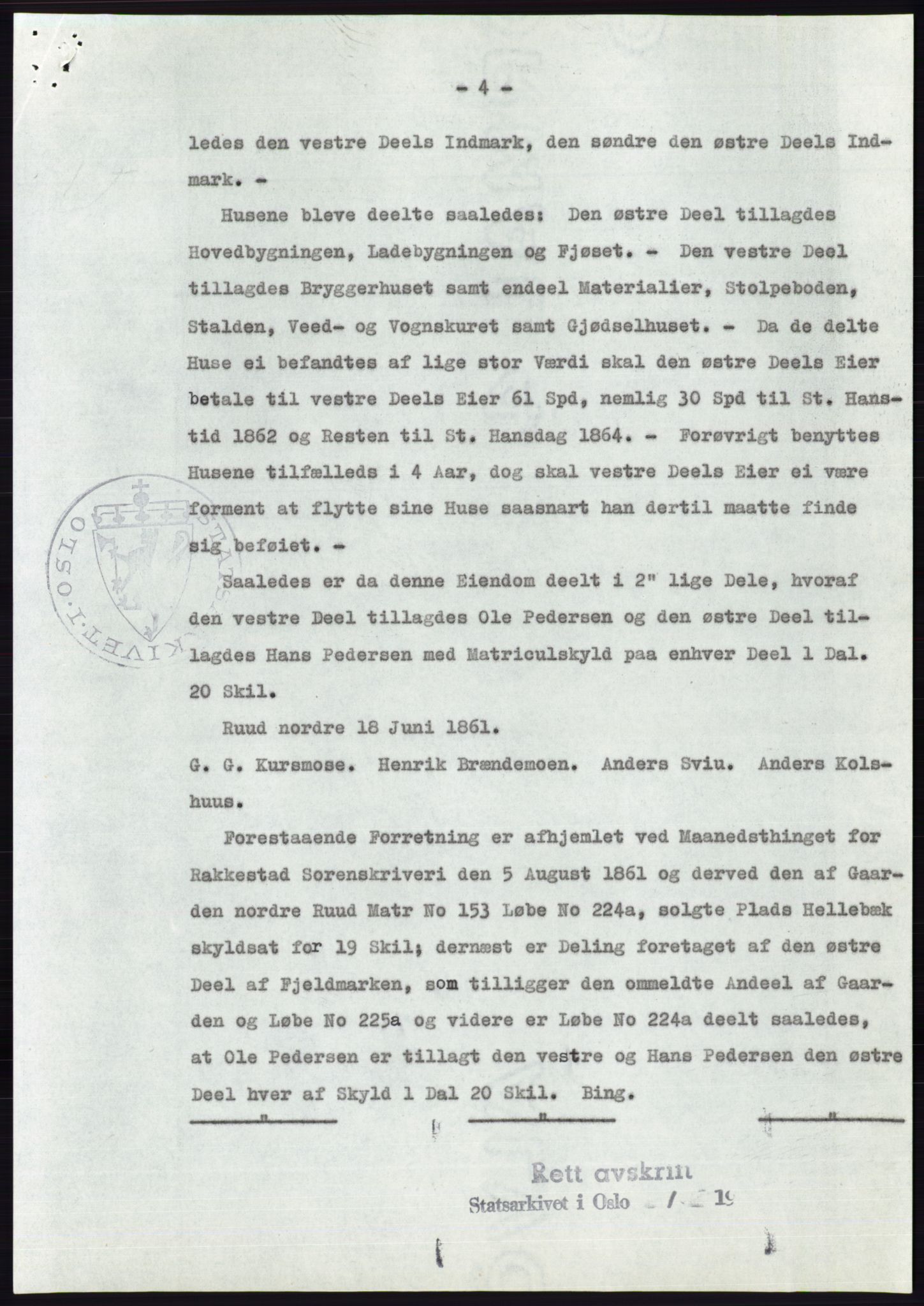 Statsarkivet i Oslo, AV/SAO-A-10621/Z/Zd/L0004: Avskrifter, j.nr 1-797/1956, 1956, p. 234