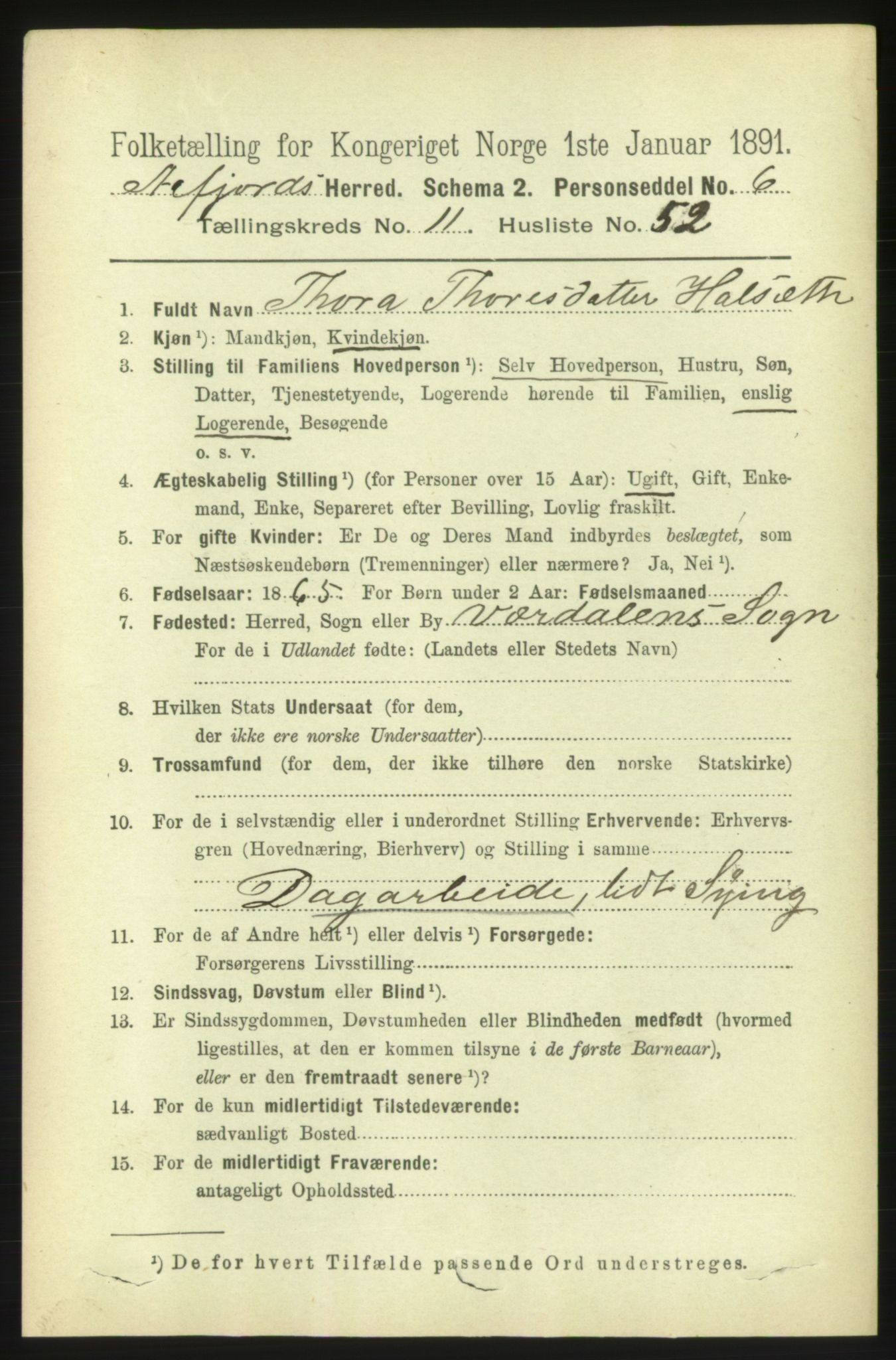 RA, 1891 census for 1630 Åfjord, 1891, p. 3676