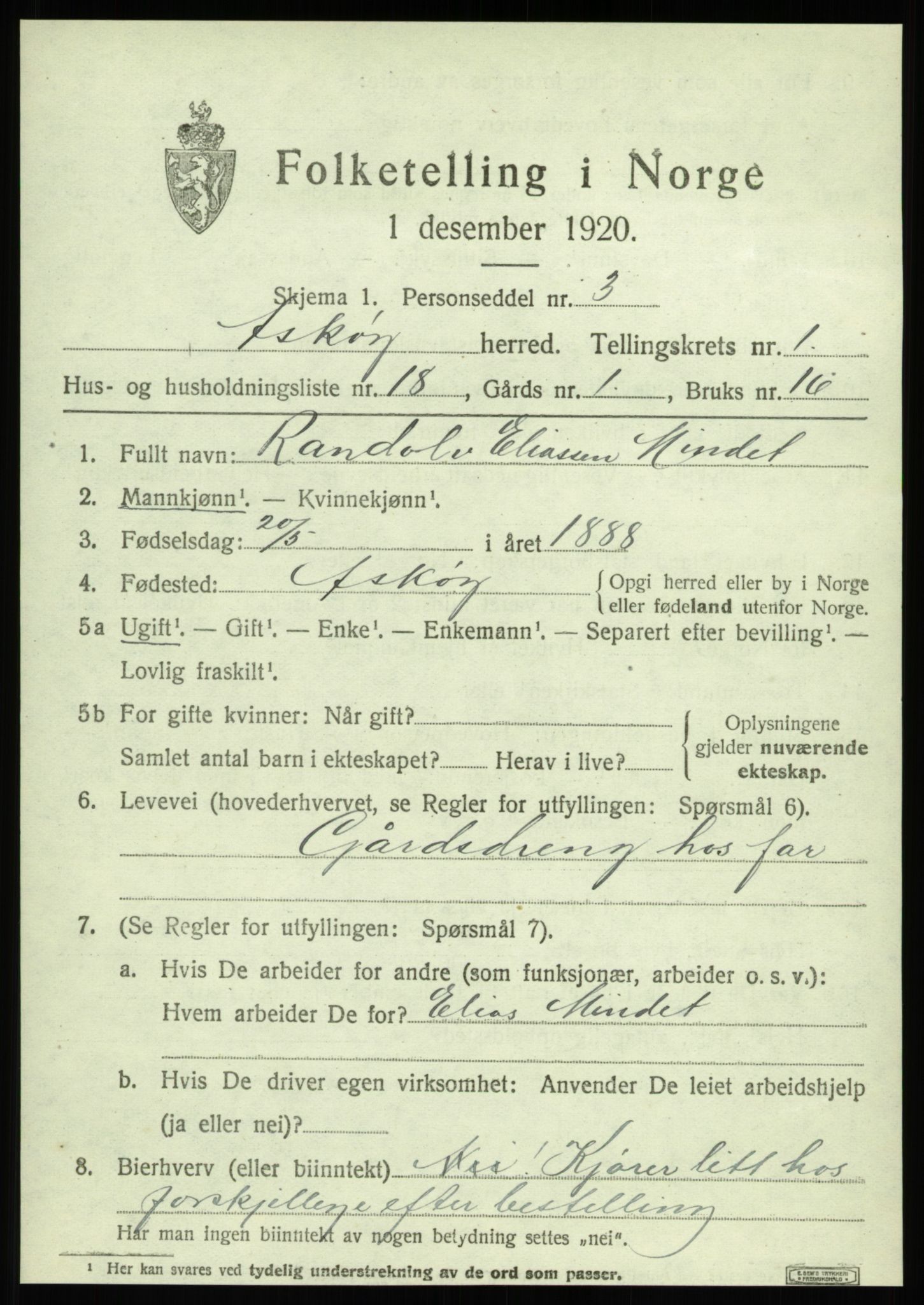 SAB, 1920 census for Askøy, 1920, p. 3704