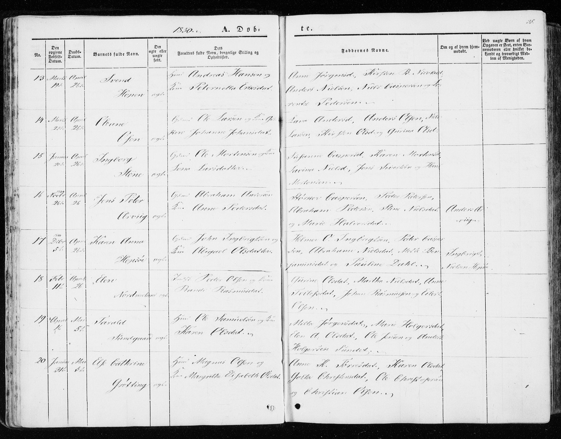 Ministerialprotokoller, klokkerbøker og fødselsregistre - Sør-Trøndelag, AV/SAT-A-1456/657/L0704: Parish register (official) no. 657A05, 1846-1857, p. 35