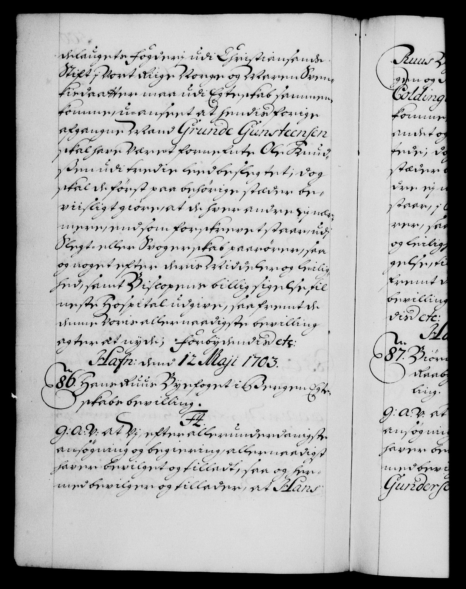 Danske Kanselli 1572-1799, AV/RA-EA-3023/F/Fc/Fca/Fcaa/L0018: Norske registre, 1699-1703, p. 500b