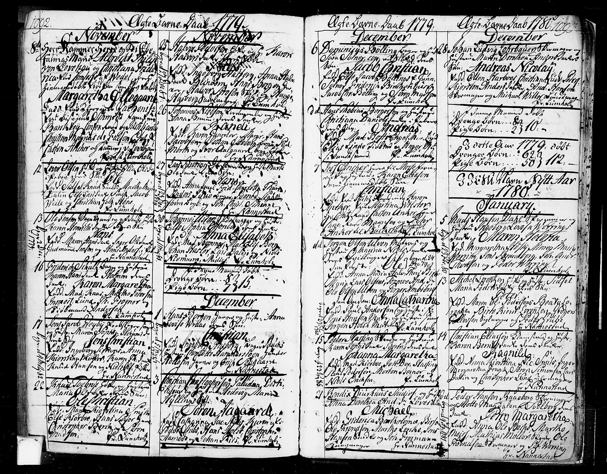 Oslo domkirke Kirkebøker, SAO/A-10752/F/Fa/L0004: Parish register (official) no. 4, 1743-1786, p. 1092-1093