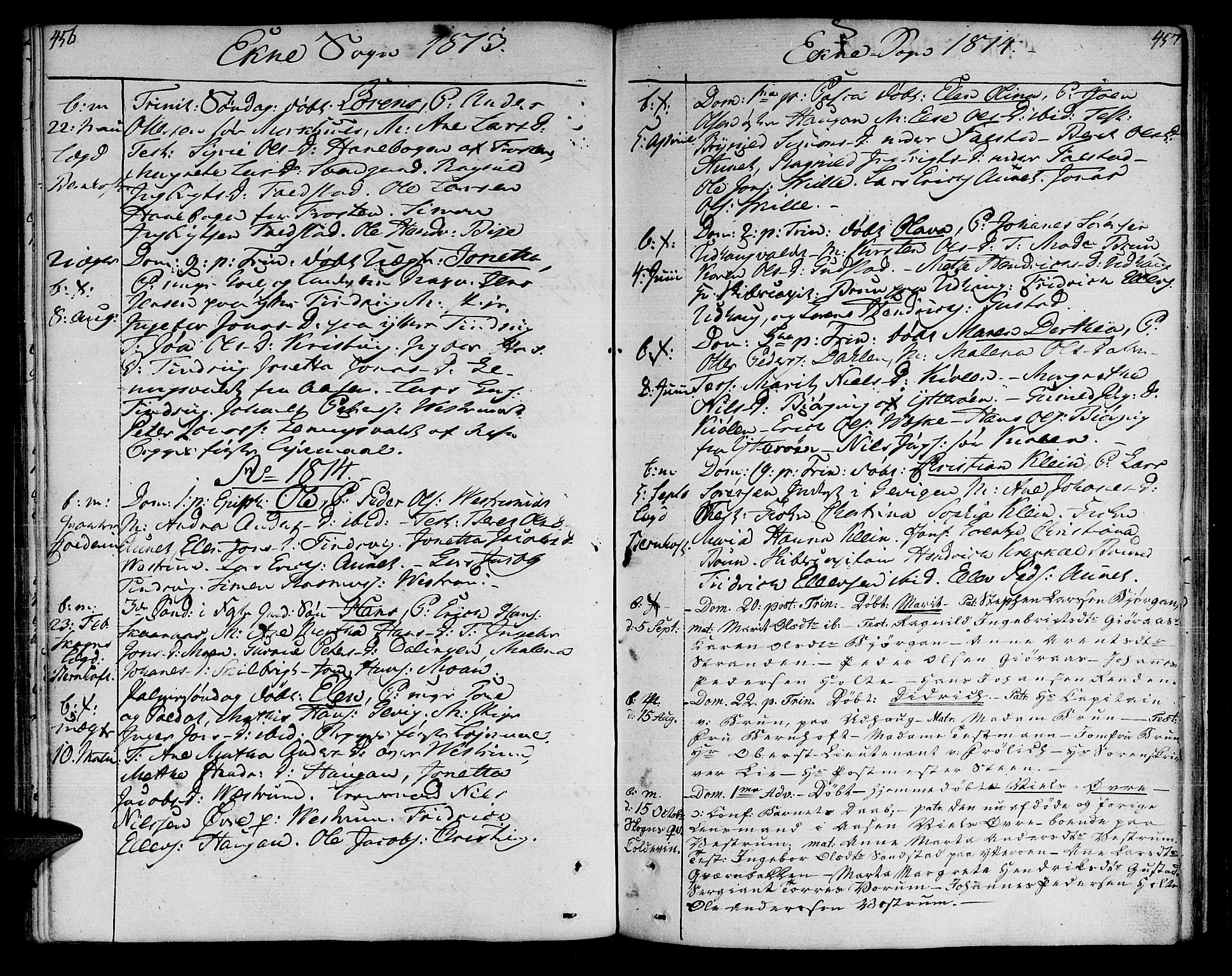 Ministerialprotokoller, klokkerbøker og fødselsregistre - Nord-Trøndelag, SAT/A-1458/717/L0145: Parish register (official) no. 717A03 /2, 1810-1815, p. 456-457