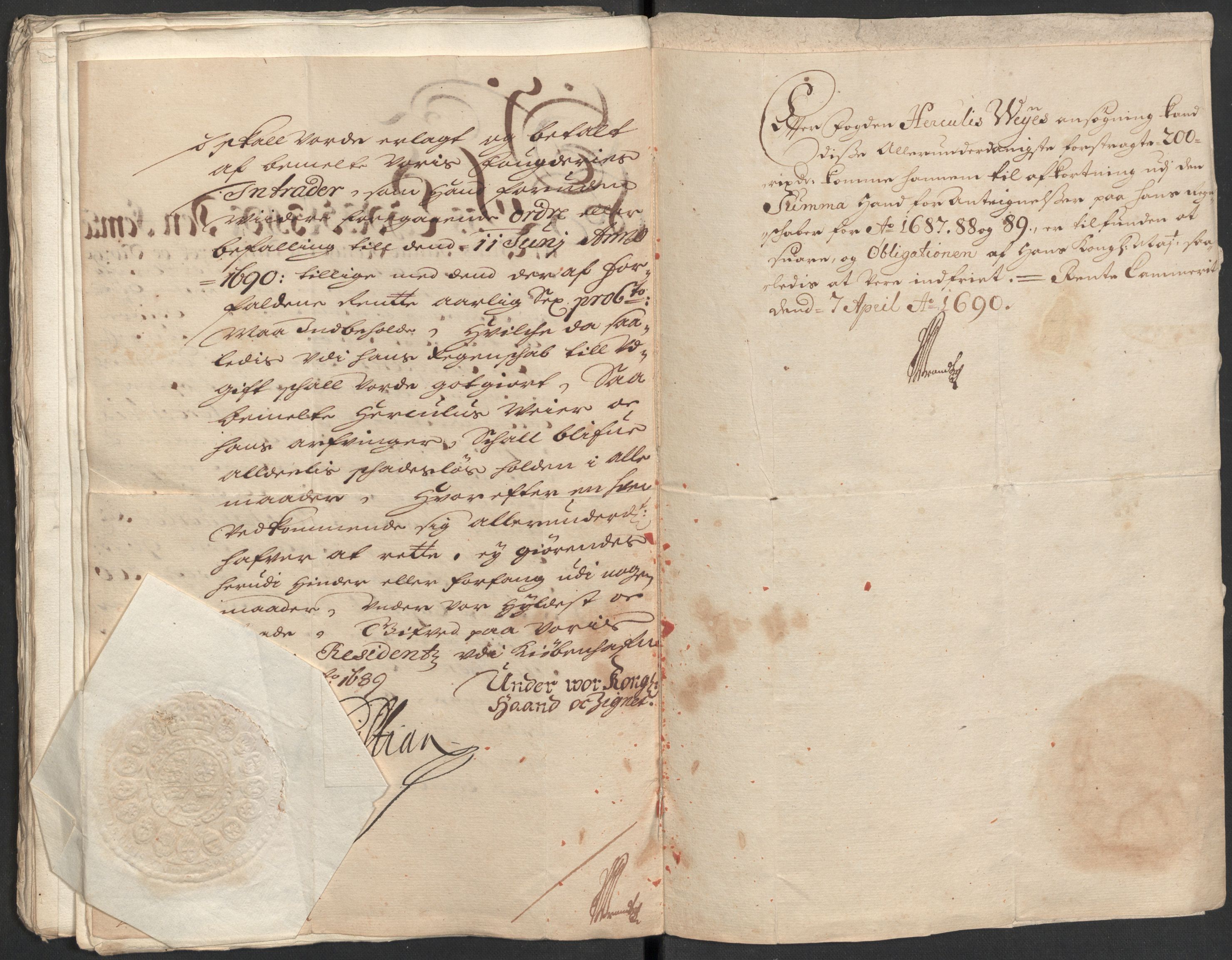 Rentekammeret inntil 1814, Reviderte regnskaper, Fogderegnskap, AV/RA-EA-4092/R35/L2088: Fogderegnskap Øvre og Nedre Telemark, 1687-1689, p. 223