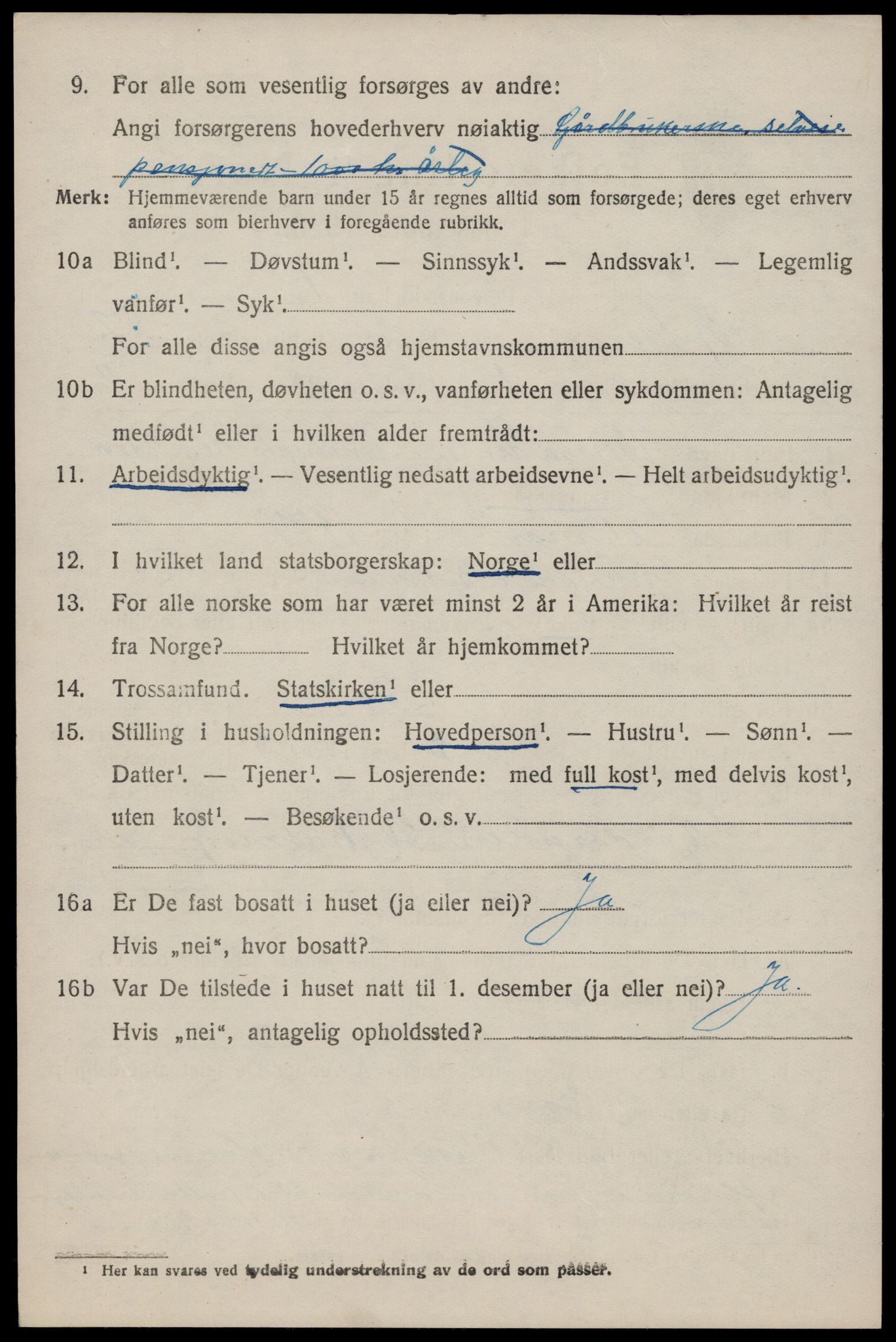 SAST, 1920 census for Bjerkreim, 1920, p. 2315