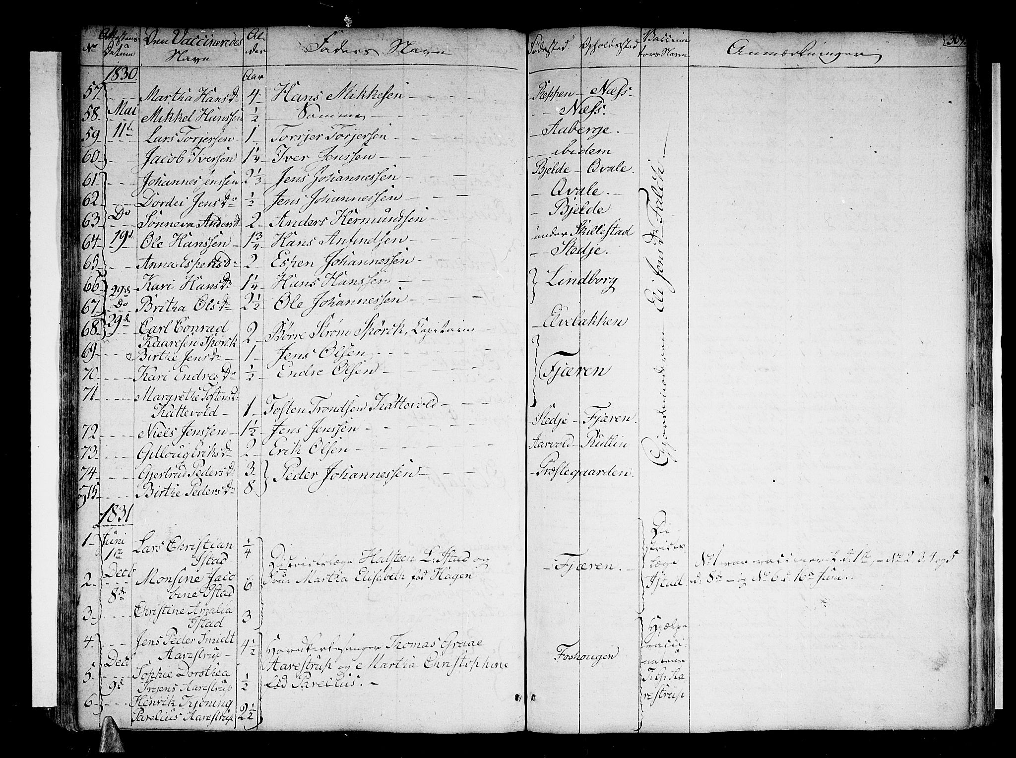 Sogndal sokneprestembete, SAB/A-81301/H/Haa/Haaa/L0010: Parish register (official) no. A 10, 1821-1838, p. 309