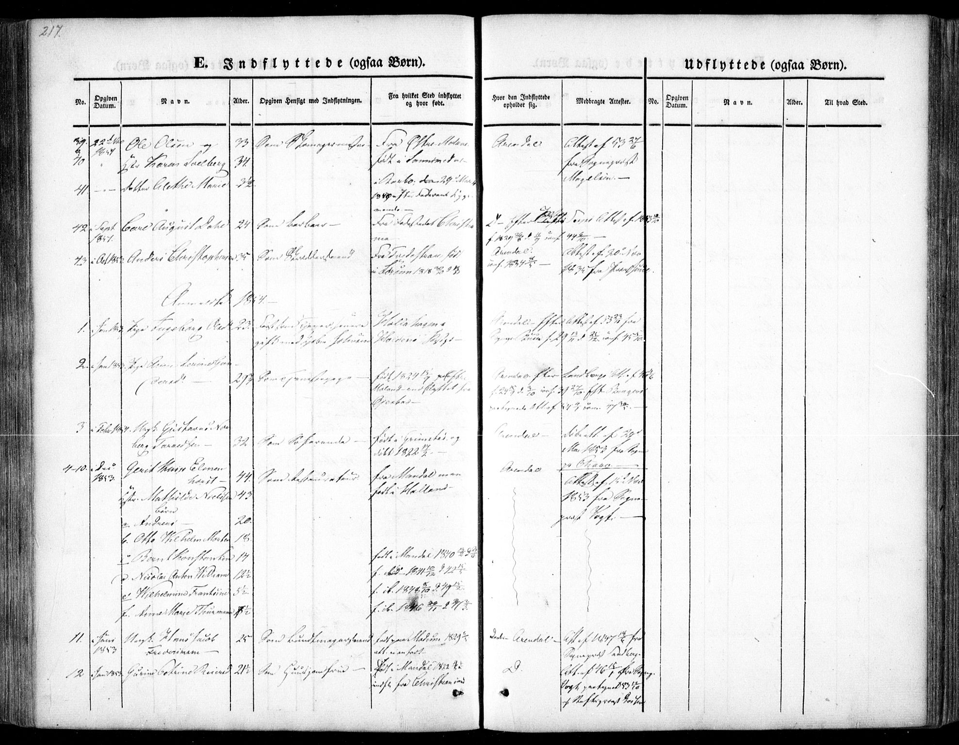 Arendal sokneprestkontor, Trefoldighet, SAK/1111-0040/F/Fa/L0005: Parish register (official) no. A 5, 1838-1854, p. 317