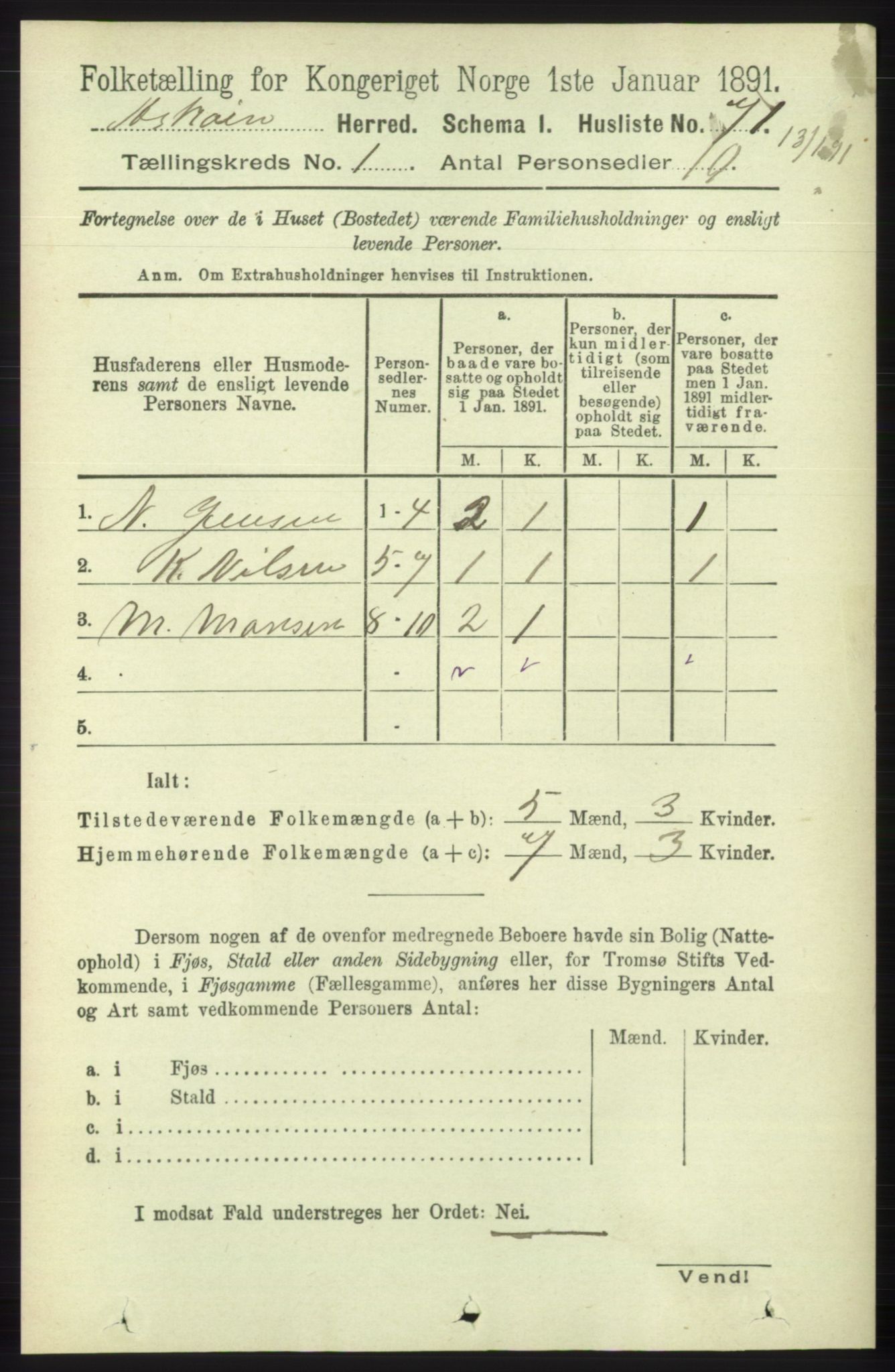 RA, 1891 census for 1247 Askøy, 1891, p. 106