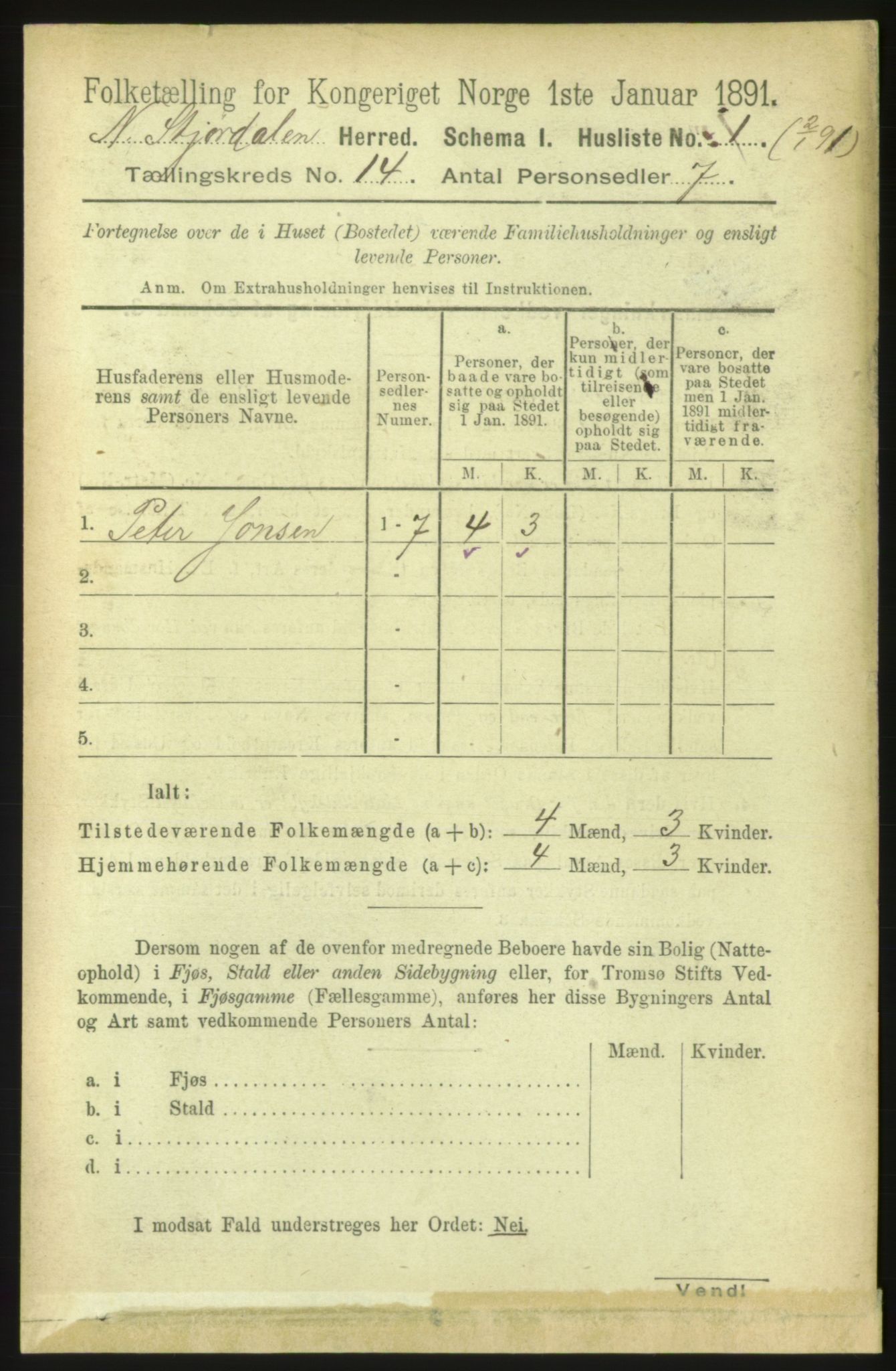 RA, 1891 census for 1714 Nedre Stjørdal, 1891, p. 6459