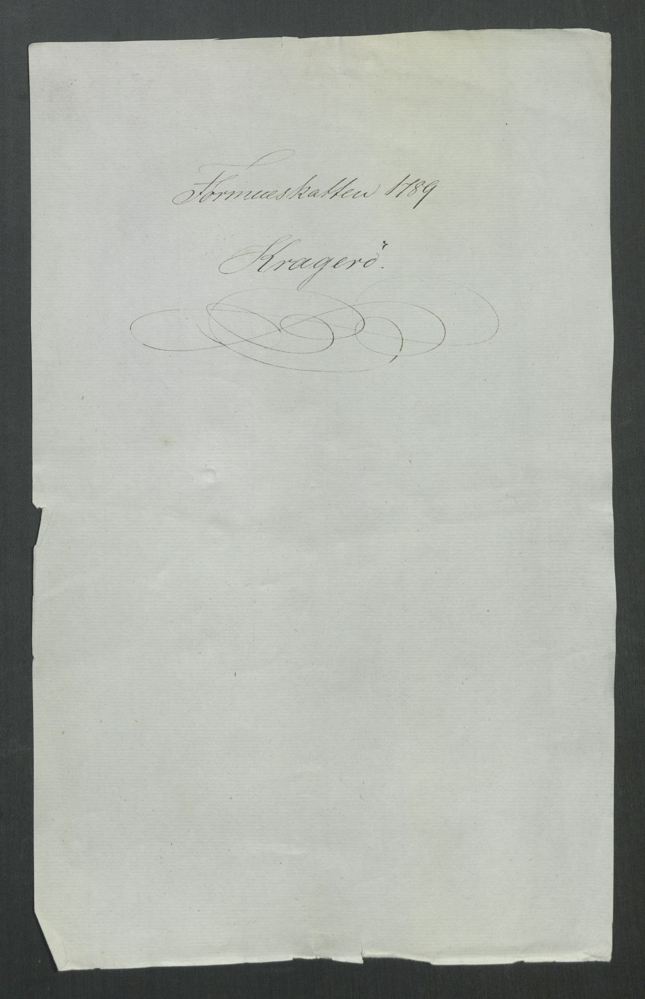 Rentekammeret inntil 1814, Reviderte regnskaper, Mindre regnskaper, RA/EA-4068/Rf/Rfe/L0020: Kongsberg, Kragerø, Larvik, 1789, p. 177