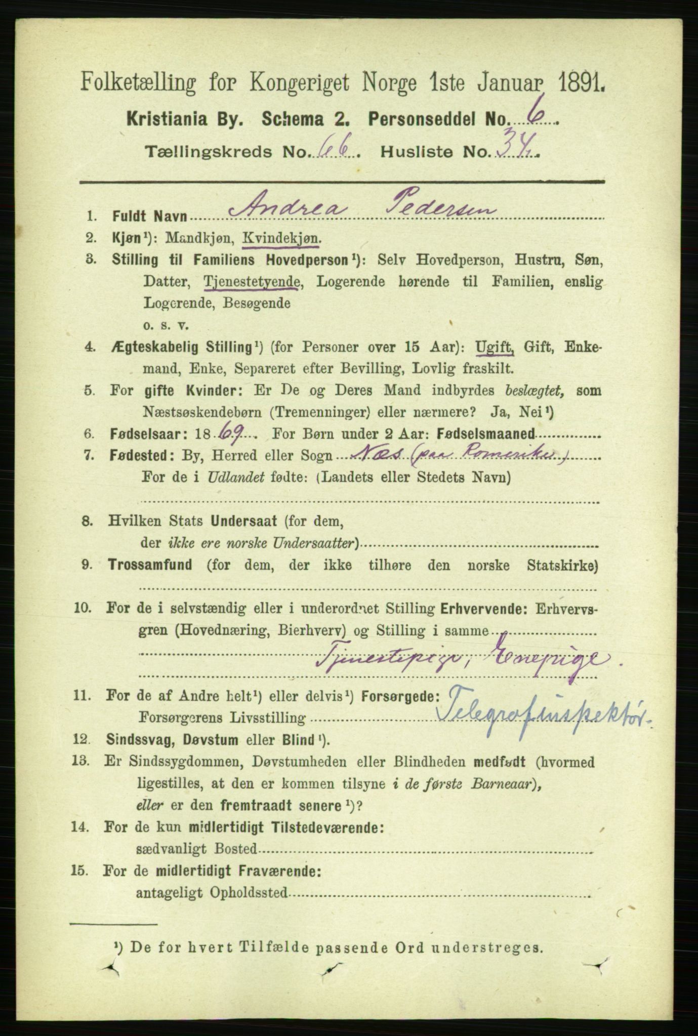 RA, 1891 census for 0301 Kristiania, 1891, p. 36277