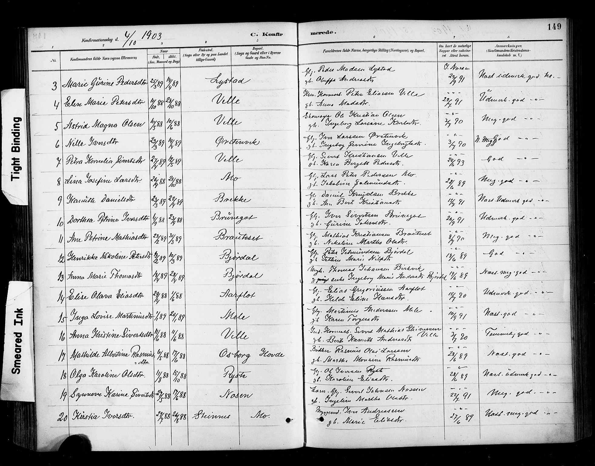 Ministerialprotokoller, klokkerbøker og fødselsregistre - Møre og Romsdal, AV/SAT-A-1454/513/L0177: Parish register (official) no. 513A04, 1890-1906, p. 149