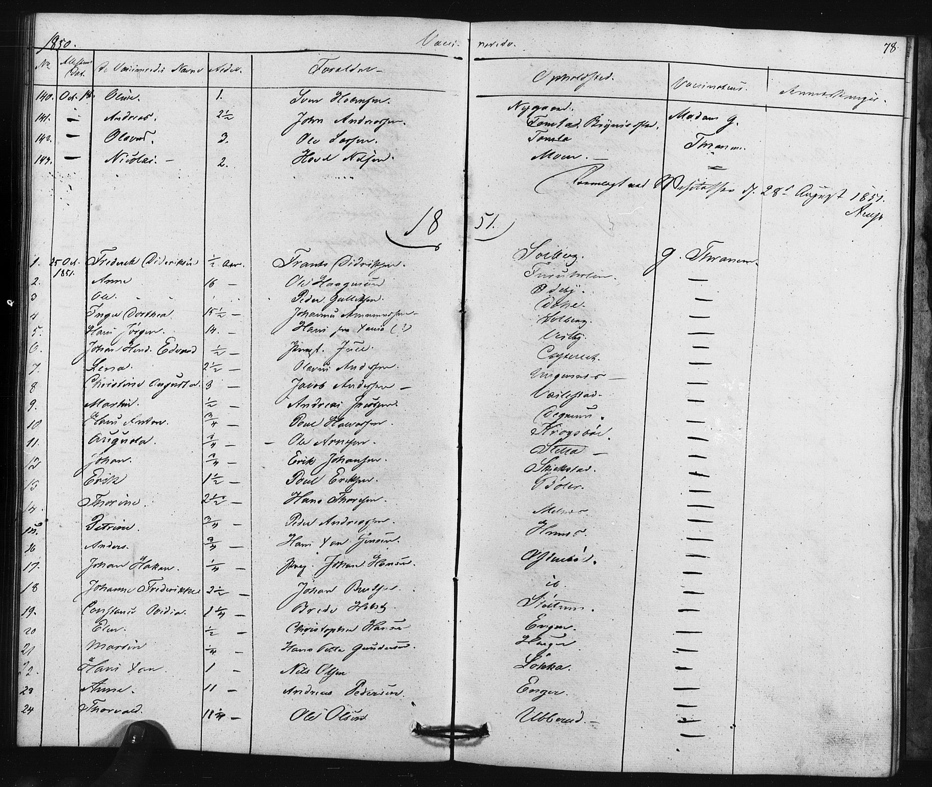 Enebakk prestekontor Kirkebøker, SAO/A-10171c/F/Fa/L0015: Parish register (official) no. I 15, 1830-1867, p. 78