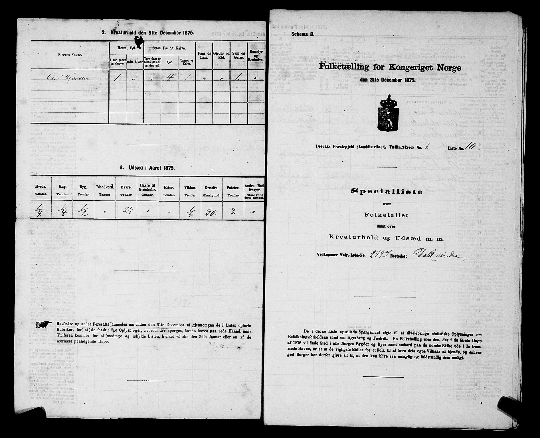 RA, 1875 census for 0215L Drøbak/Frogn, 1875, p. 624