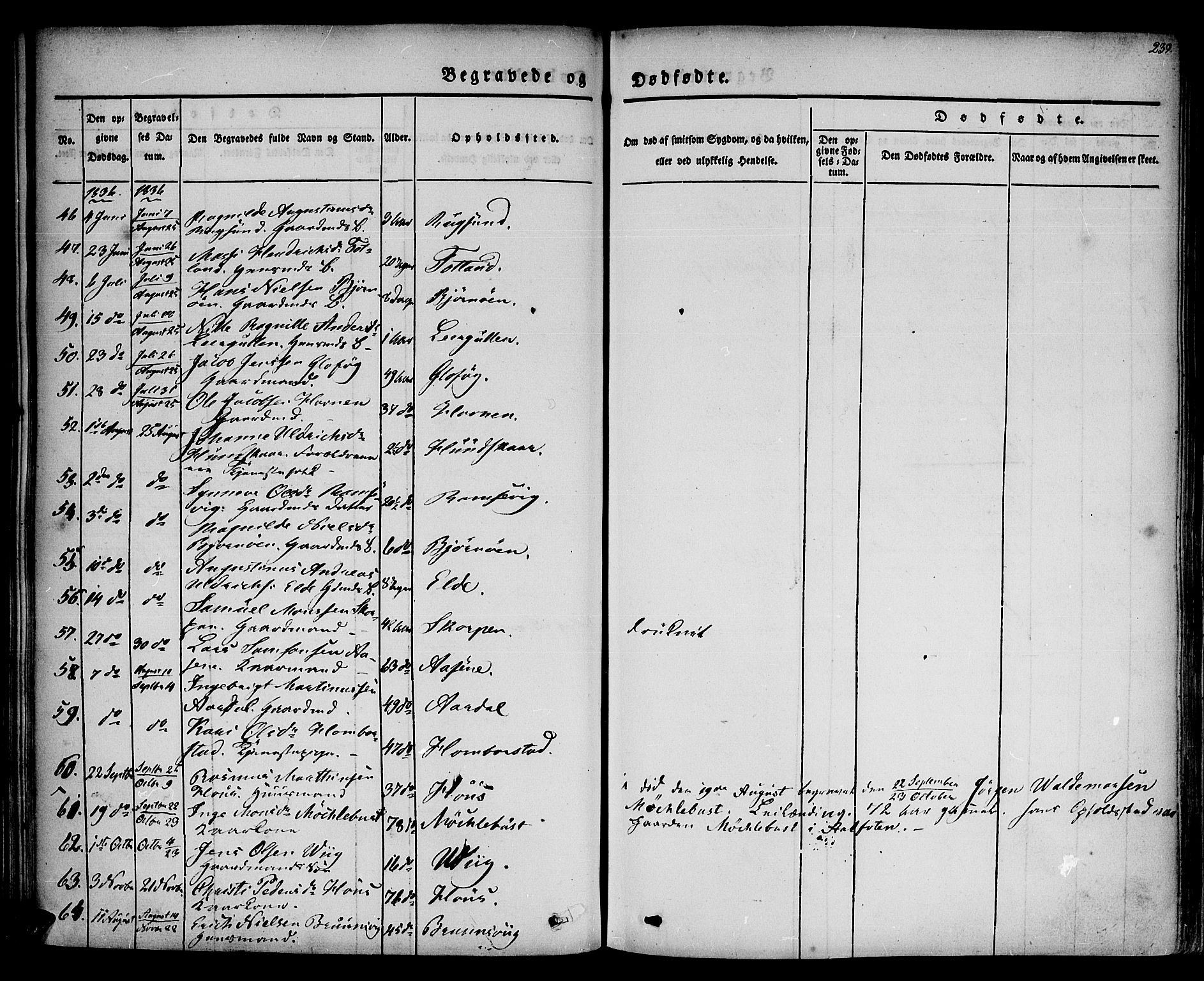 Davik sokneprestembete, AV/SAB-A-79701/H/Haa/Haaa/L0004: Parish register (official) no. A 4, 1830-1849, p. 239