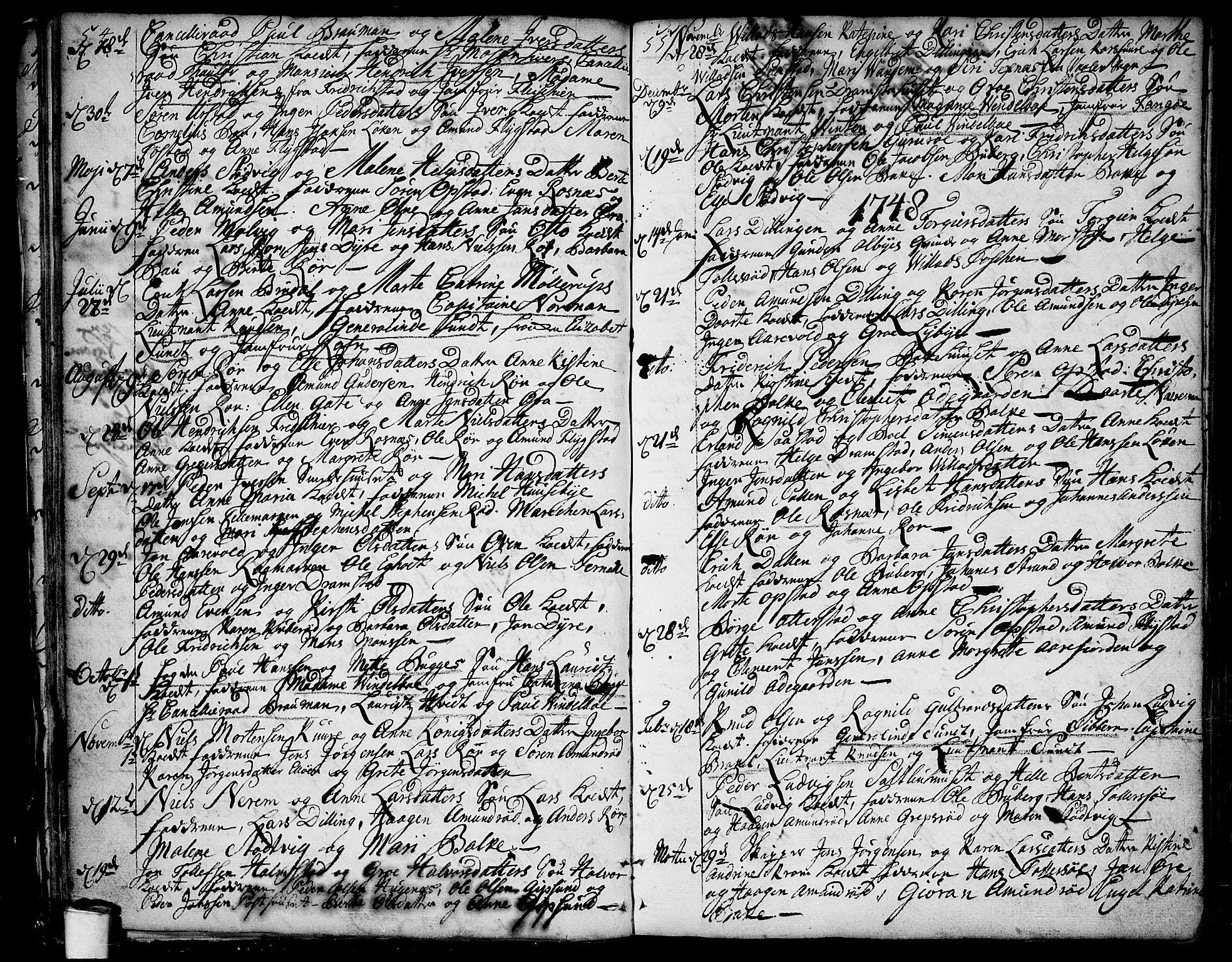 Rygge prestekontor Kirkebøker, SAO/A-10084b/F/Fa/L0001: Parish register (official) no. 1, 1725-1771, p. 54-55