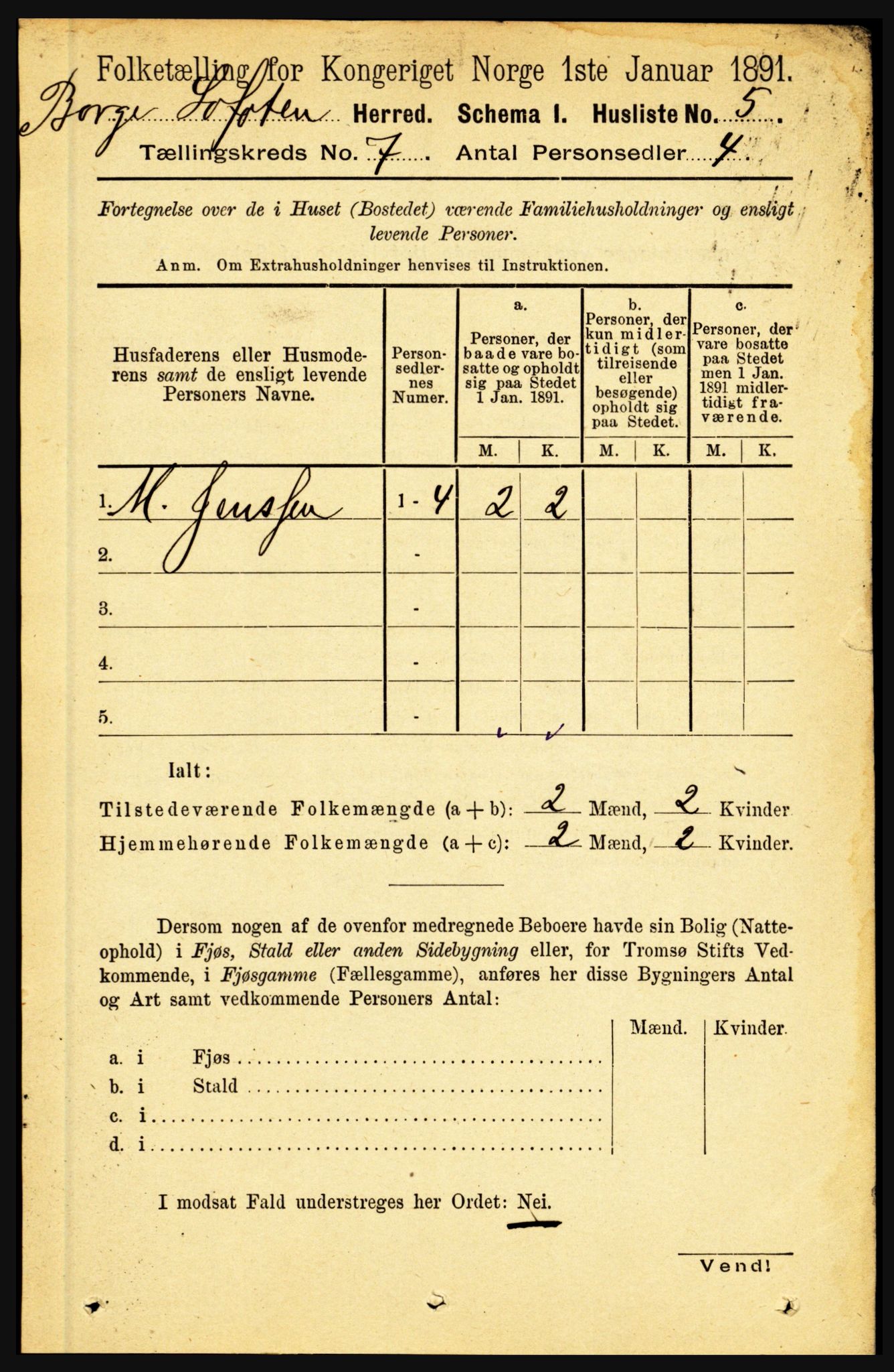 RA, 1891 census for 1862 Borge, 1891, p. 4373