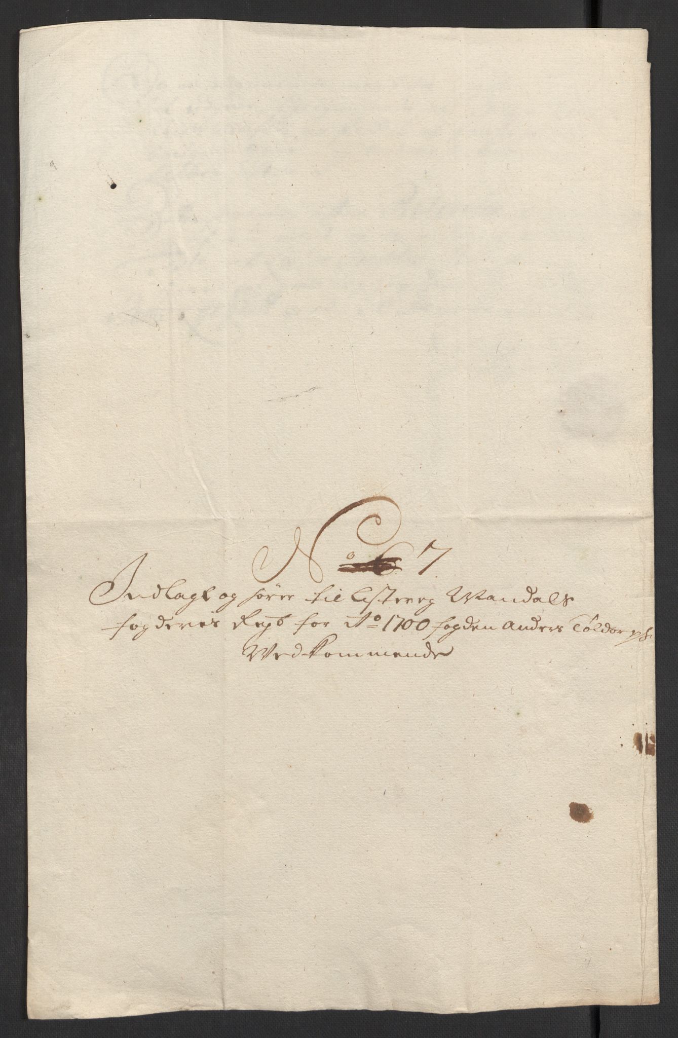 Rentekammeret inntil 1814, Reviderte regnskaper, Fogderegnskap, AV/RA-EA-4092/R43/L2548: Fogderegnskap Lista og Mandal, 1700, p. 64