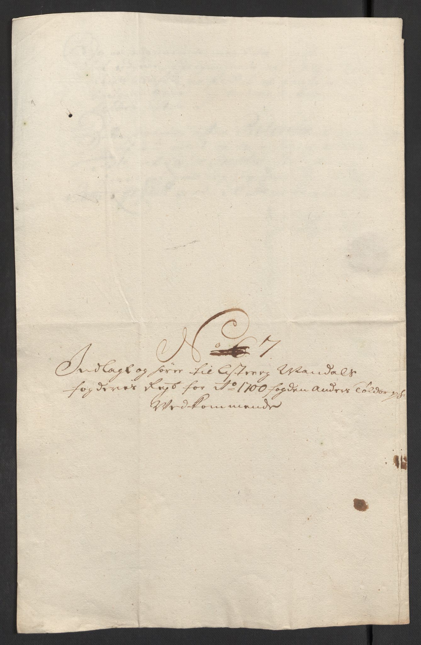 Rentekammeret inntil 1814, Reviderte regnskaper, Fogderegnskap, RA/EA-4092/R43/L2548: Fogderegnskap Lista og Mandal, 1700, p. 64