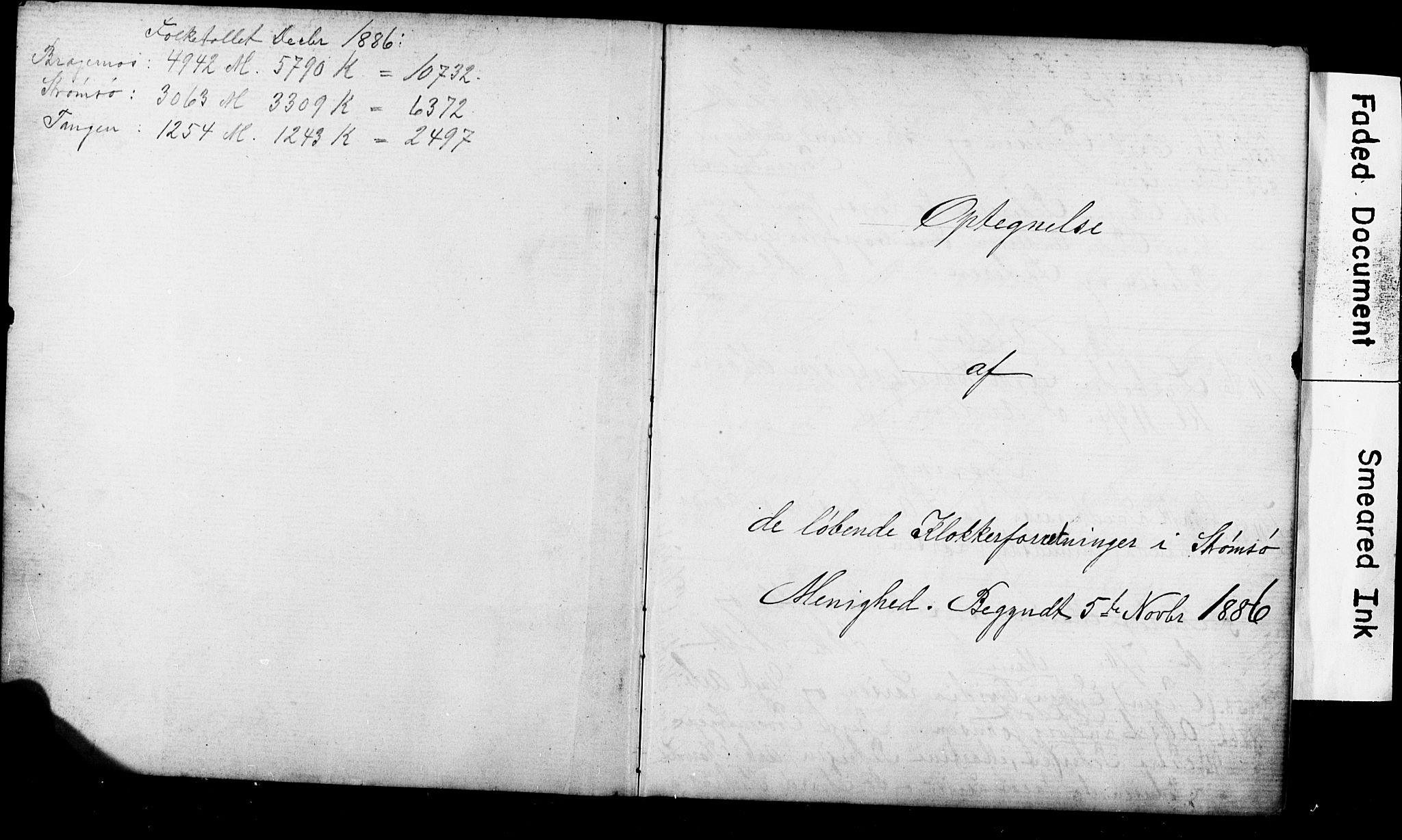 Strømsø kirkebøker, AV/SAKO-A-246/Y/Ya/L0003: Parish register draft no. I 3, 1886-1891