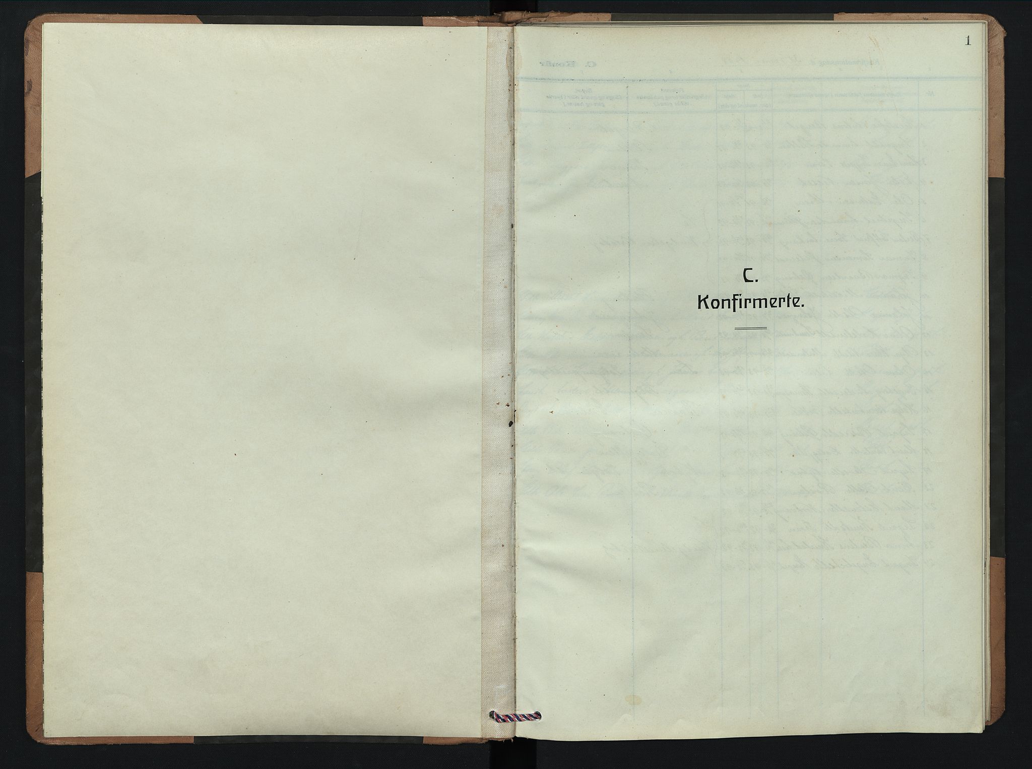 Tolga prestekontor, SAH/PREST-062/L/L0013: Parish register (copy) no. 13, 1908-1948, p. 1