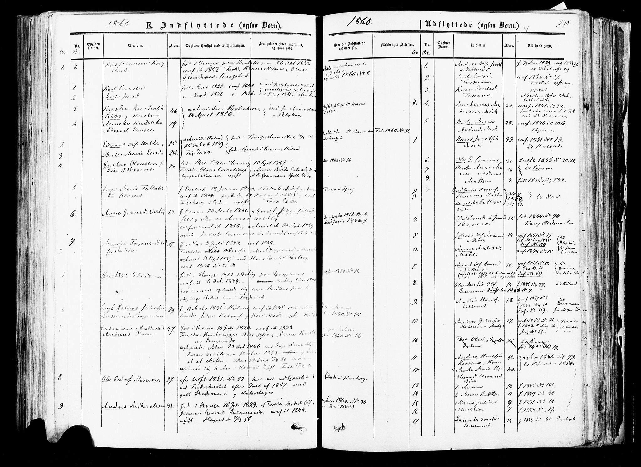 Aurskog prestekontor Kirkebøker, SAO/A-10304a/F/Fa/L0007: Parish register (official) no. I 7, 1854-1877, p. 290