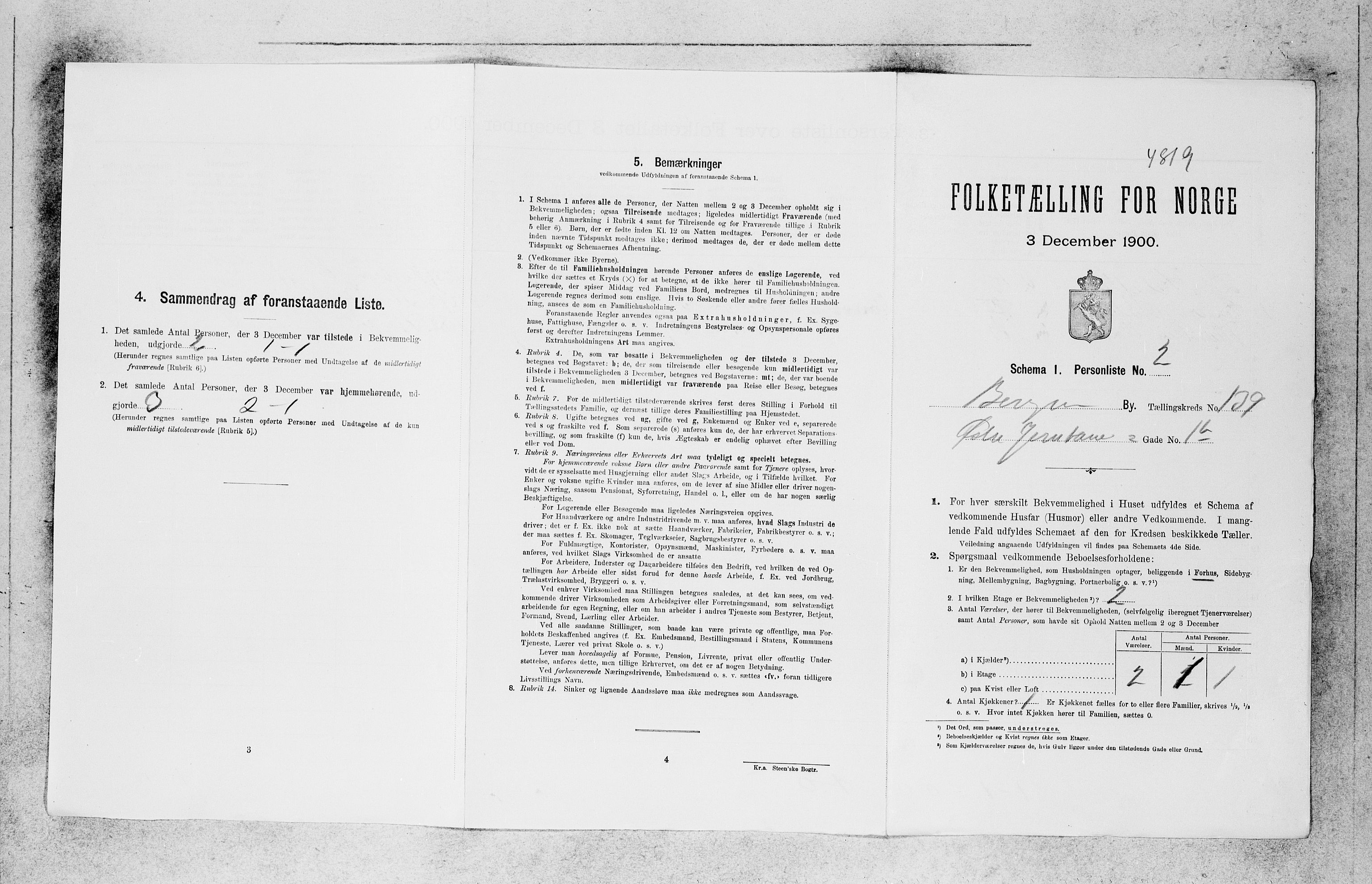 SAB, 1900 census for Bergen, 1900, p. 28262