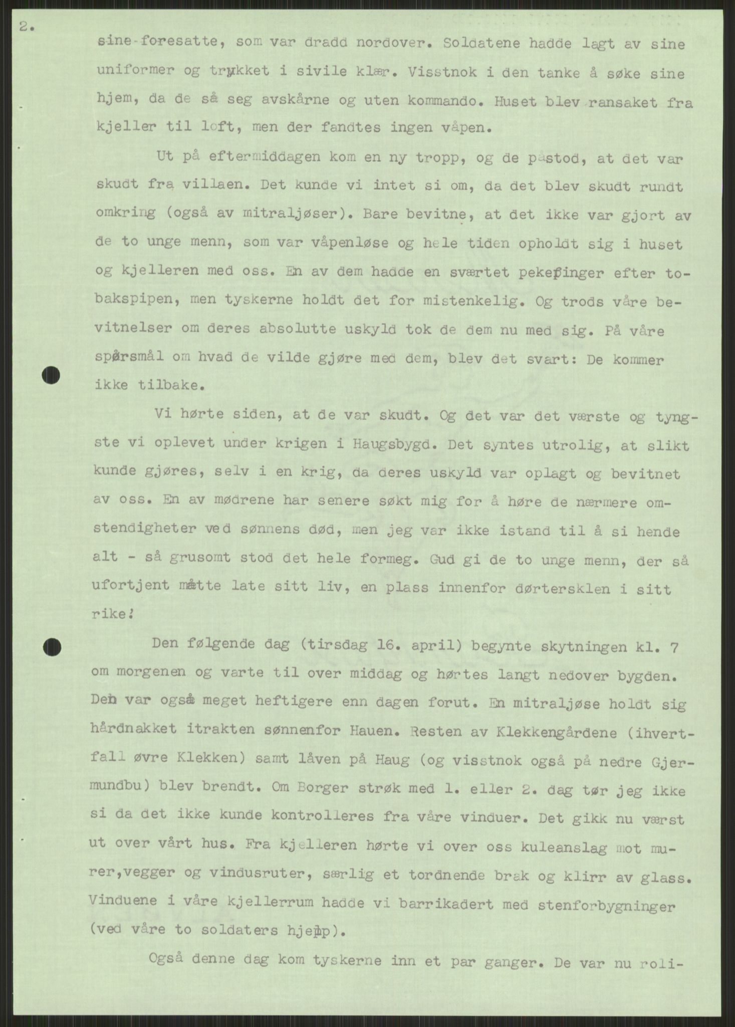 Forsvaret, Forsvarets krigshistoriske avdeling, AV/RA-RAFA-2017/Y/Ya/L0014: II-C-11-31 - Fylkesmenn.  Rapporter om krigsbegivenhetene 1940., 1940, p. 465