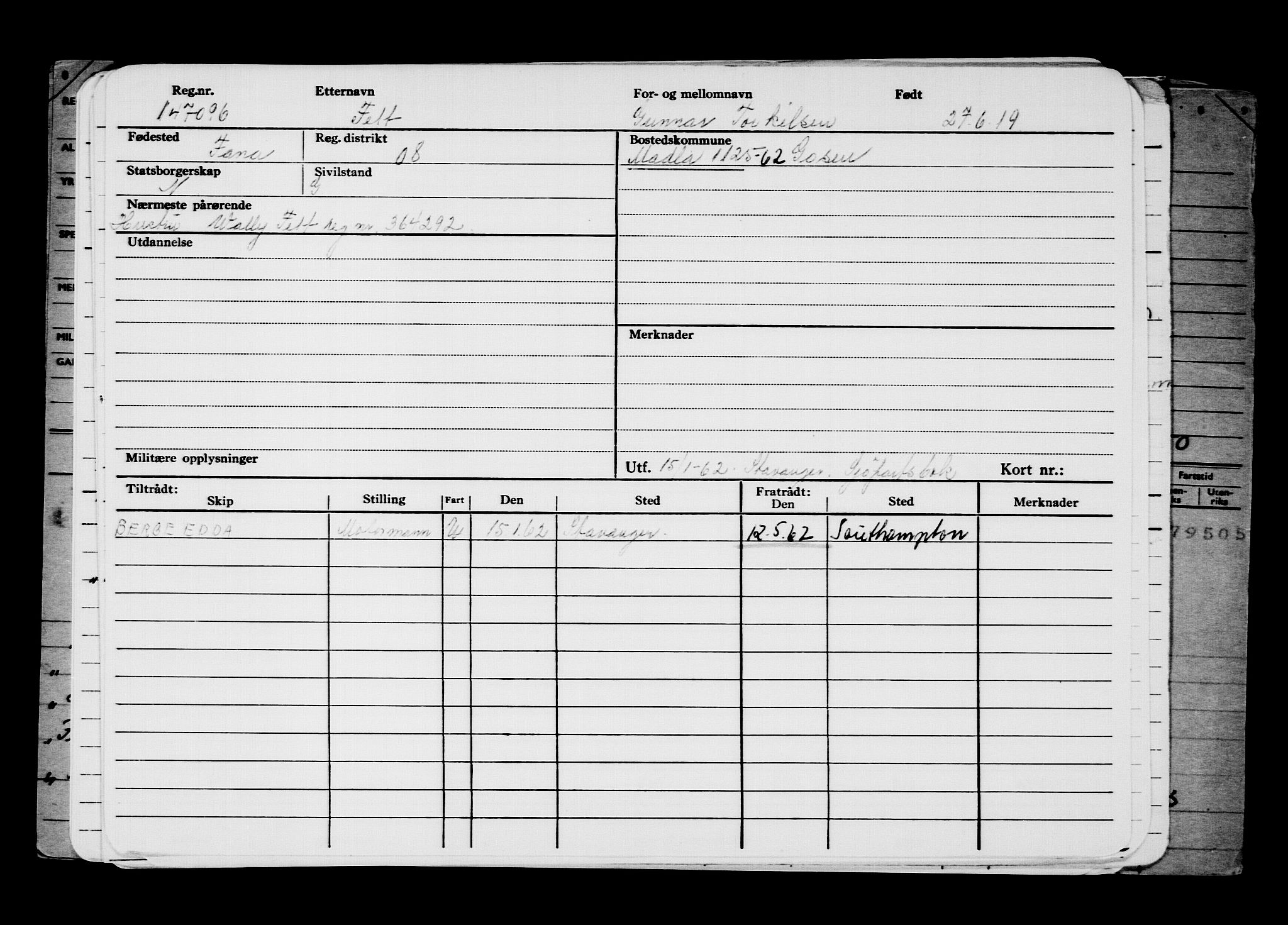 Direktoratet for sjømenn, AV/RA-S-3545/G/Gb/L0169: Hovedkort, 1919, p. 791