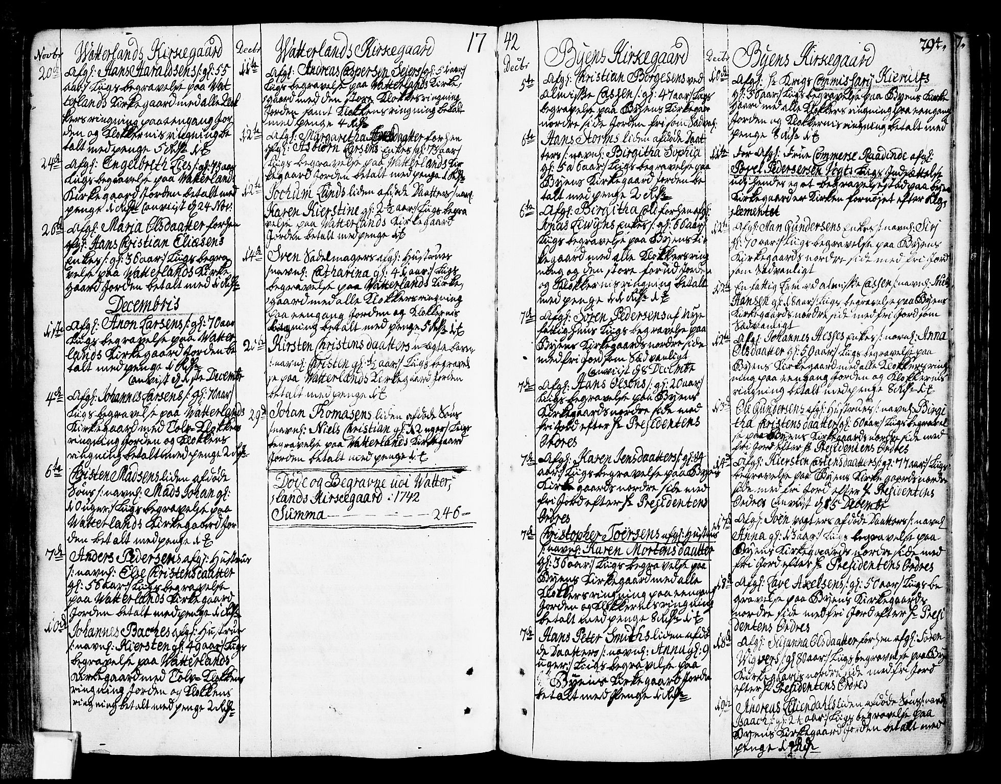 Oslo domkirke Kirkebøker, SAO/A-10752/F/Fa/L0003: Parish register (official) no. 3, 1731-1743, p. 294
