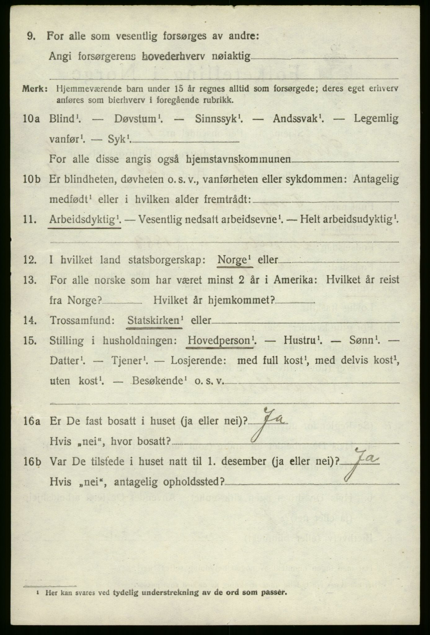 SAB, 1920 census for Stryn, 1920, p. 2615