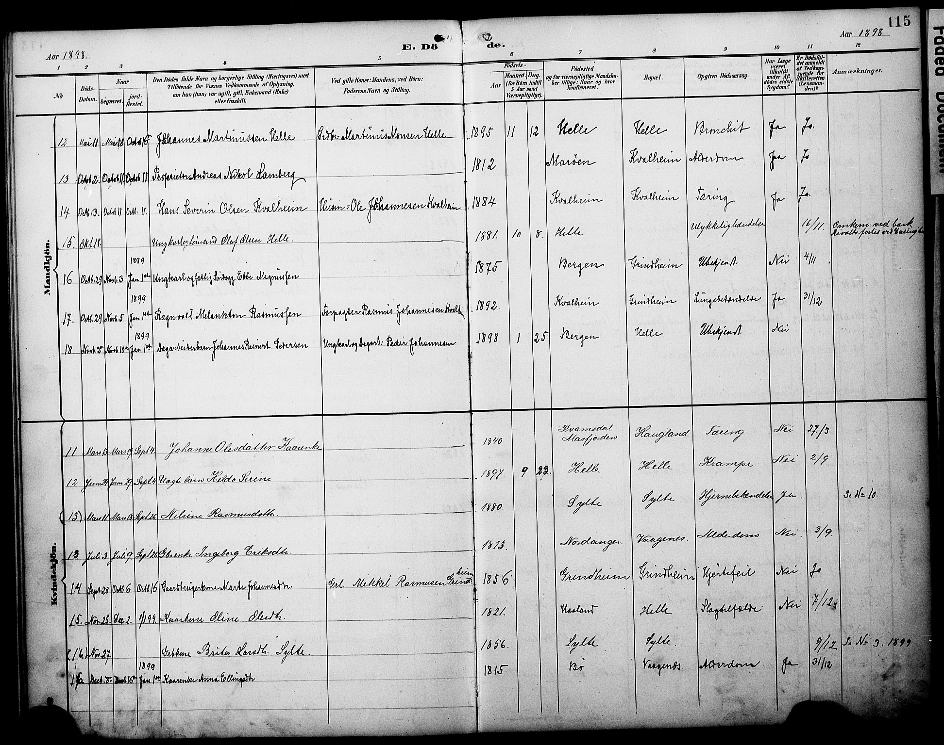 Manger sokneprestembete, AV/SAB-A-76801/H/Haa: Parish register (official) no. C 2, 1891-1902, p. 115