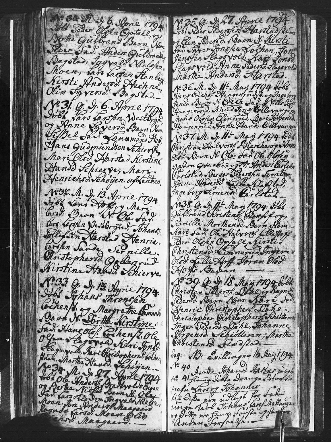 Romedal prestekontor, AV/SAH-PREST-004/L/L0001: Parish register (copy) no. 1, 1785-1794, p. 74